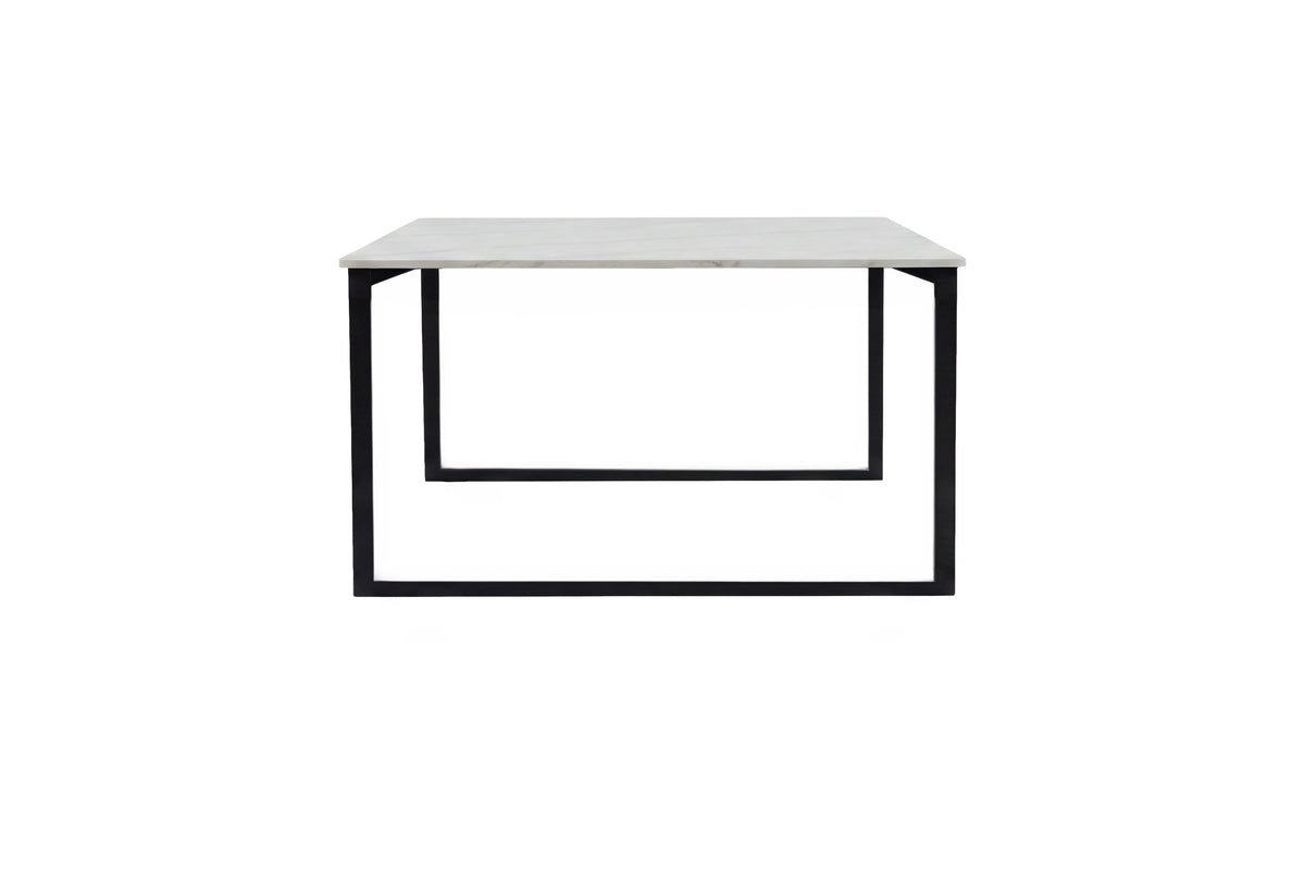 Couchtisch Estelle 120cm aus Stein - Weiß-Couchtische-Venture Home-le canapé