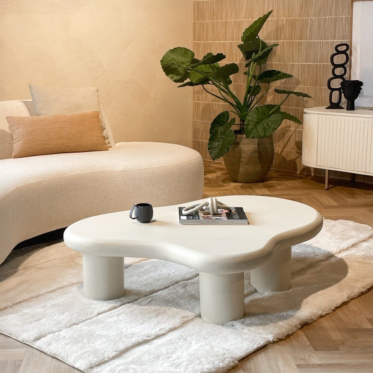 Couchtisch Feline Sandy - Beige-Couchtische-Livingfurn-le canapé