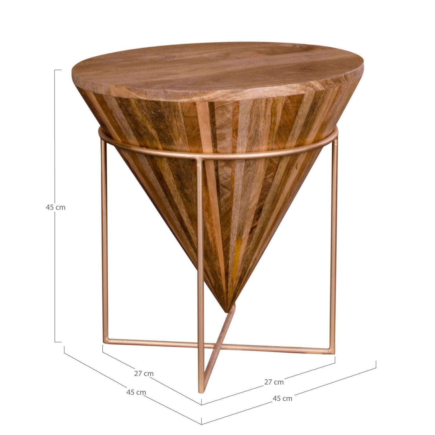 Couchtisch Hapur Ø45cm aus Mangoholz-Couchtisch-House Nordic-le canapé