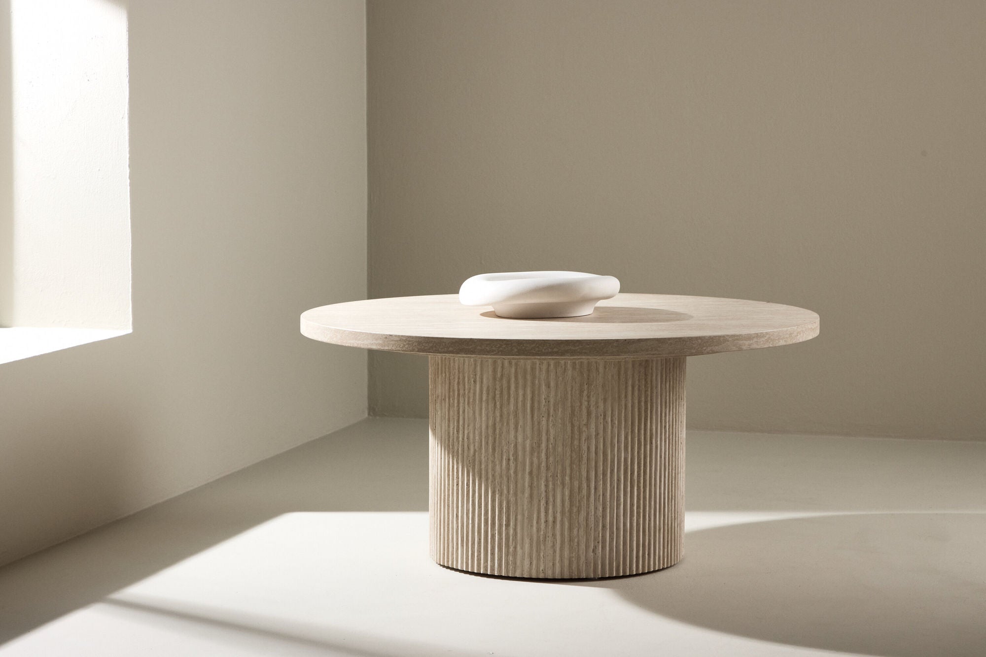 Couchtisch Härön Ø80cm - Beige-Couchtische-Venture Home-le canapé