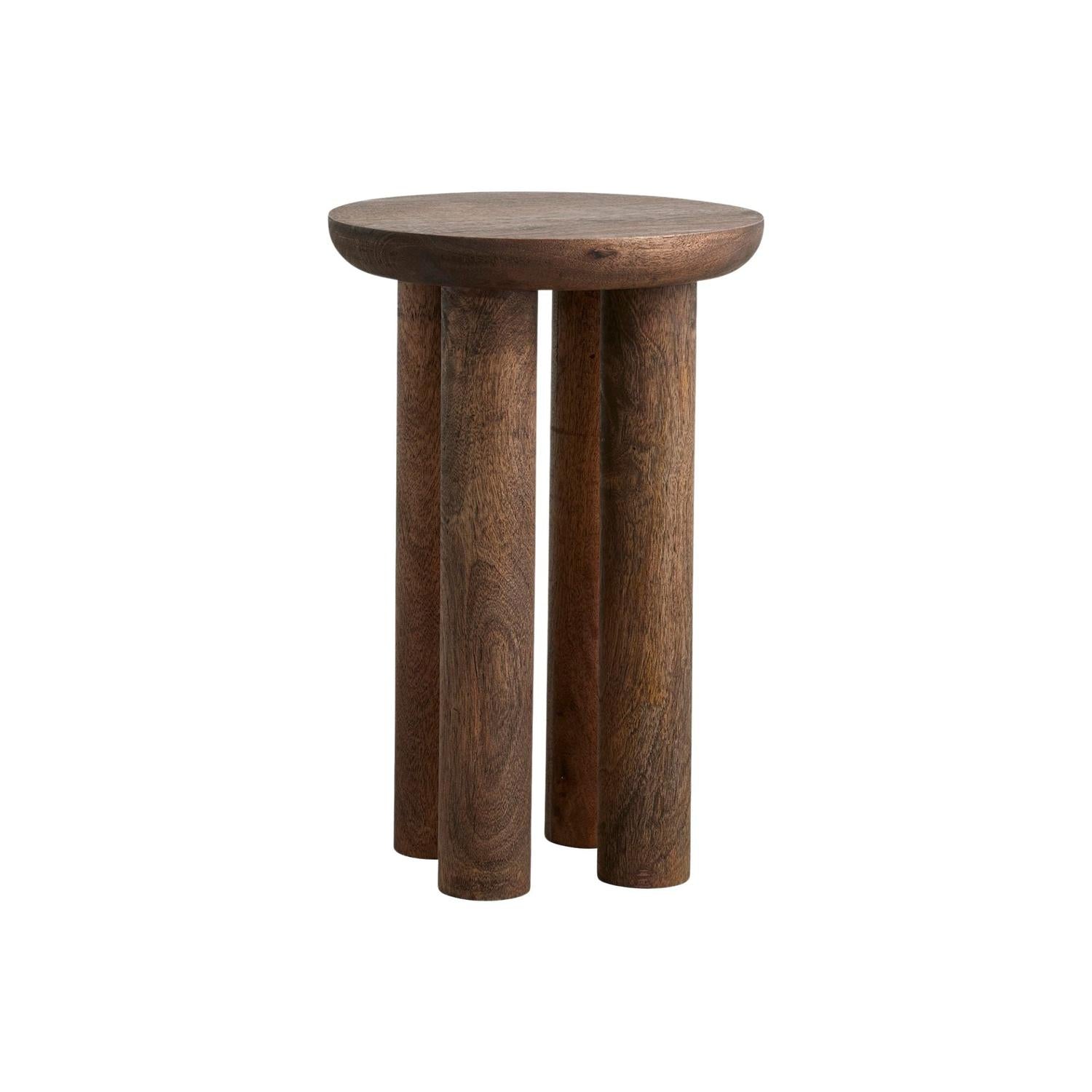 Couchtisch Helin aus Mangoholz Ø32cm - Dunkelbraun-Beistelltische-Nordal A/S-le canapé