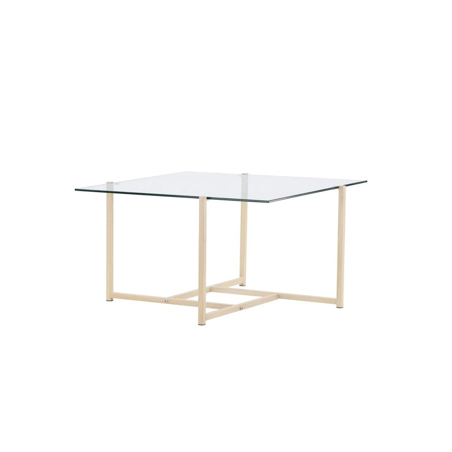 Couchtisch Hybrid 80cm aus Glas - Gold-Couchtisch-Venture Home-le canapé