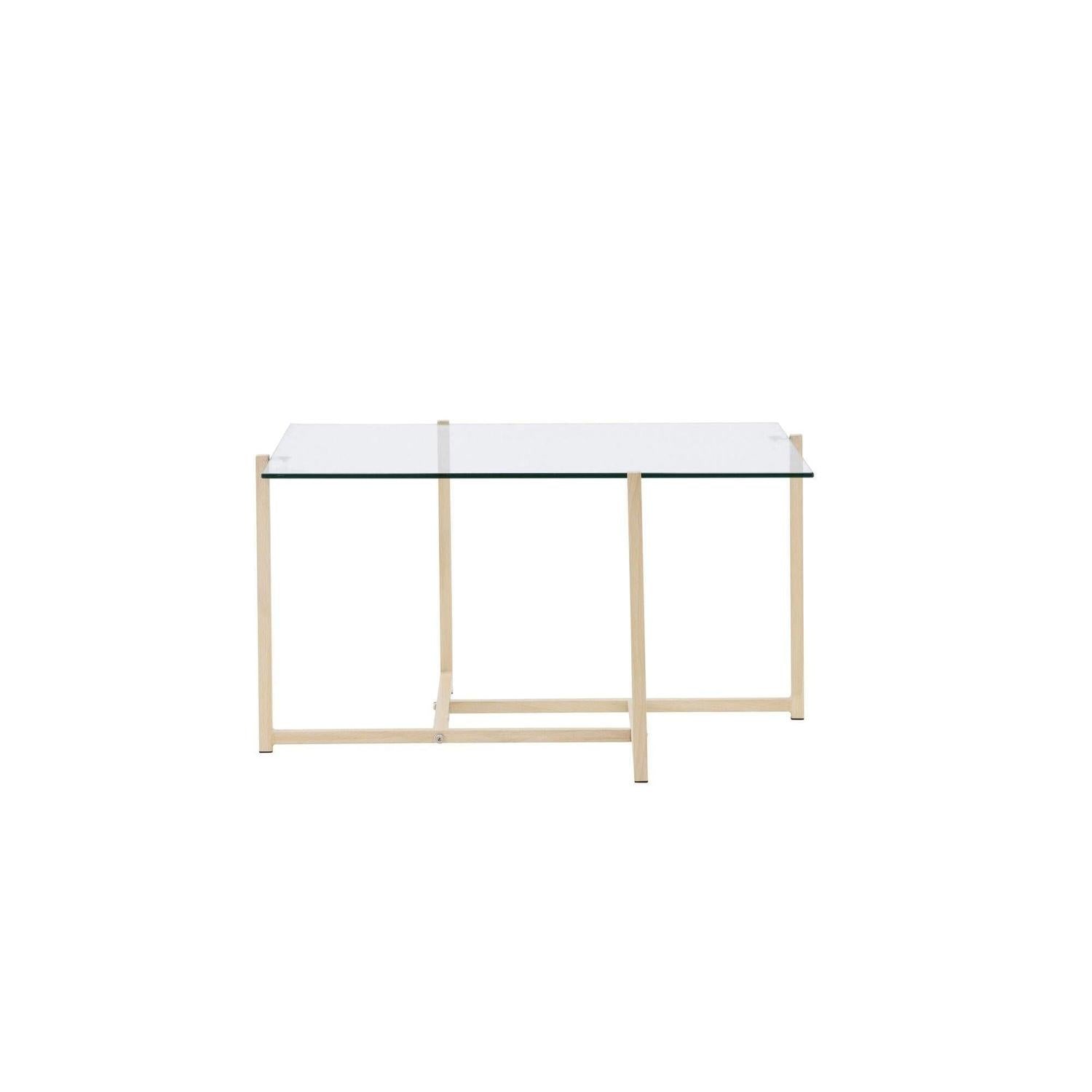 Couchtisch Hybrid 80cm aus Glas - Gold-Couchtisch-Venture Home-le canapé