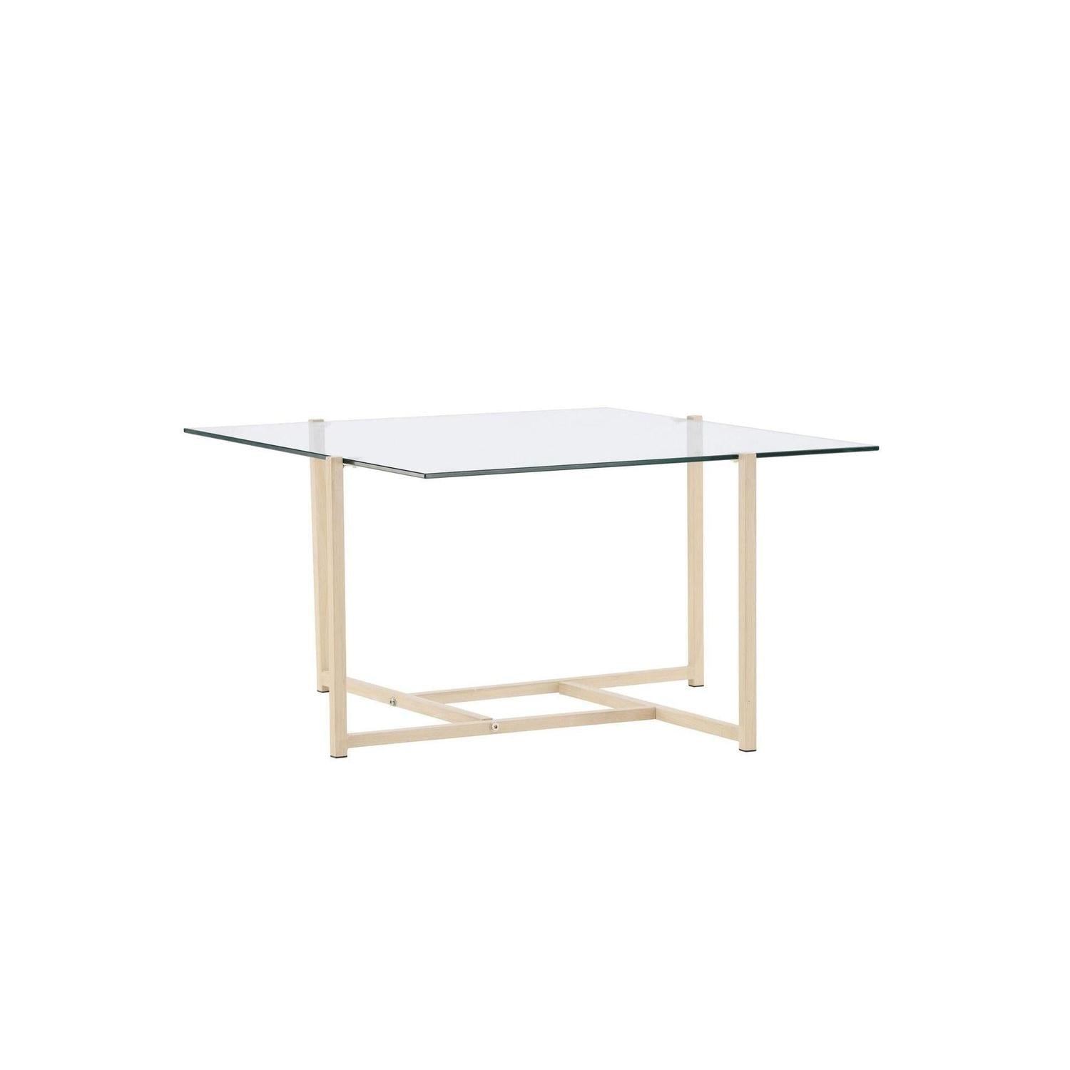 Couchtisch Hybrid 80cm aus Glas - Gold-Couchtisch-Venture Home-le canapé