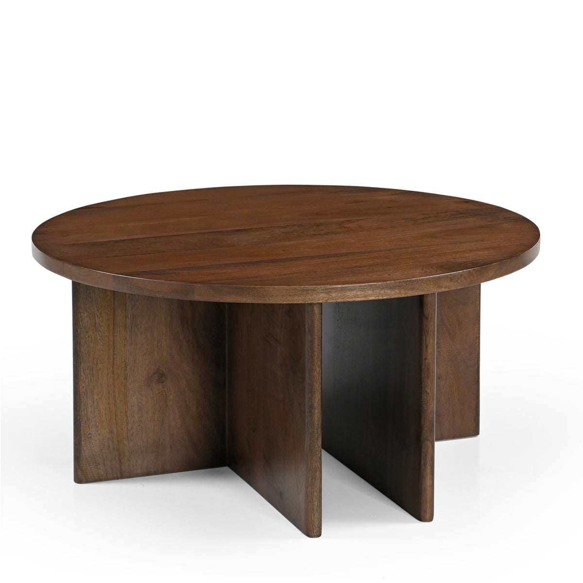 Couchtisch Jade 80cm aus Massivholz - Braun-Couchtische-Benoa-le canapé