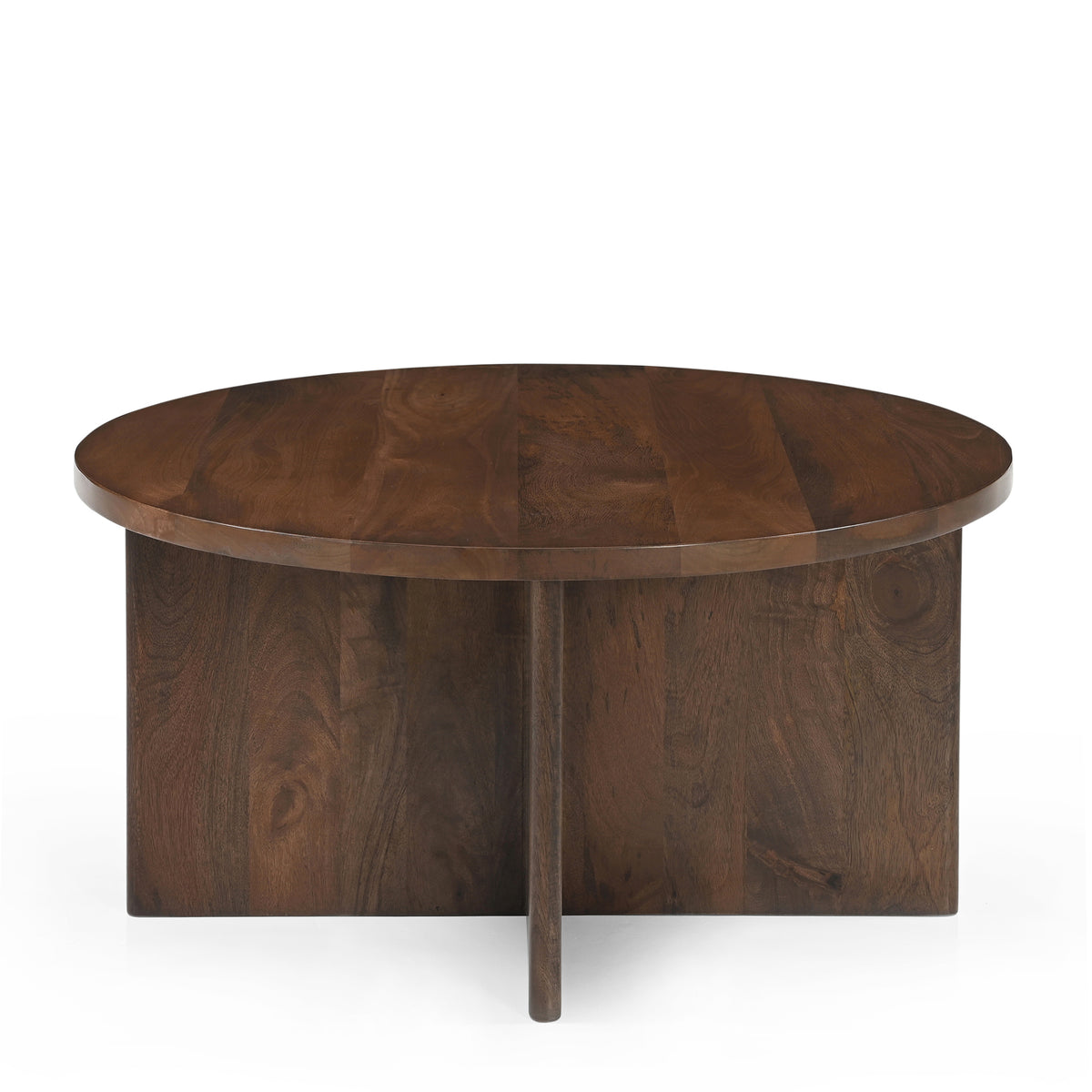 Couchtisch Jade 80cm aus Massivholz - Braun-Couchtische-Benoa-le canapé