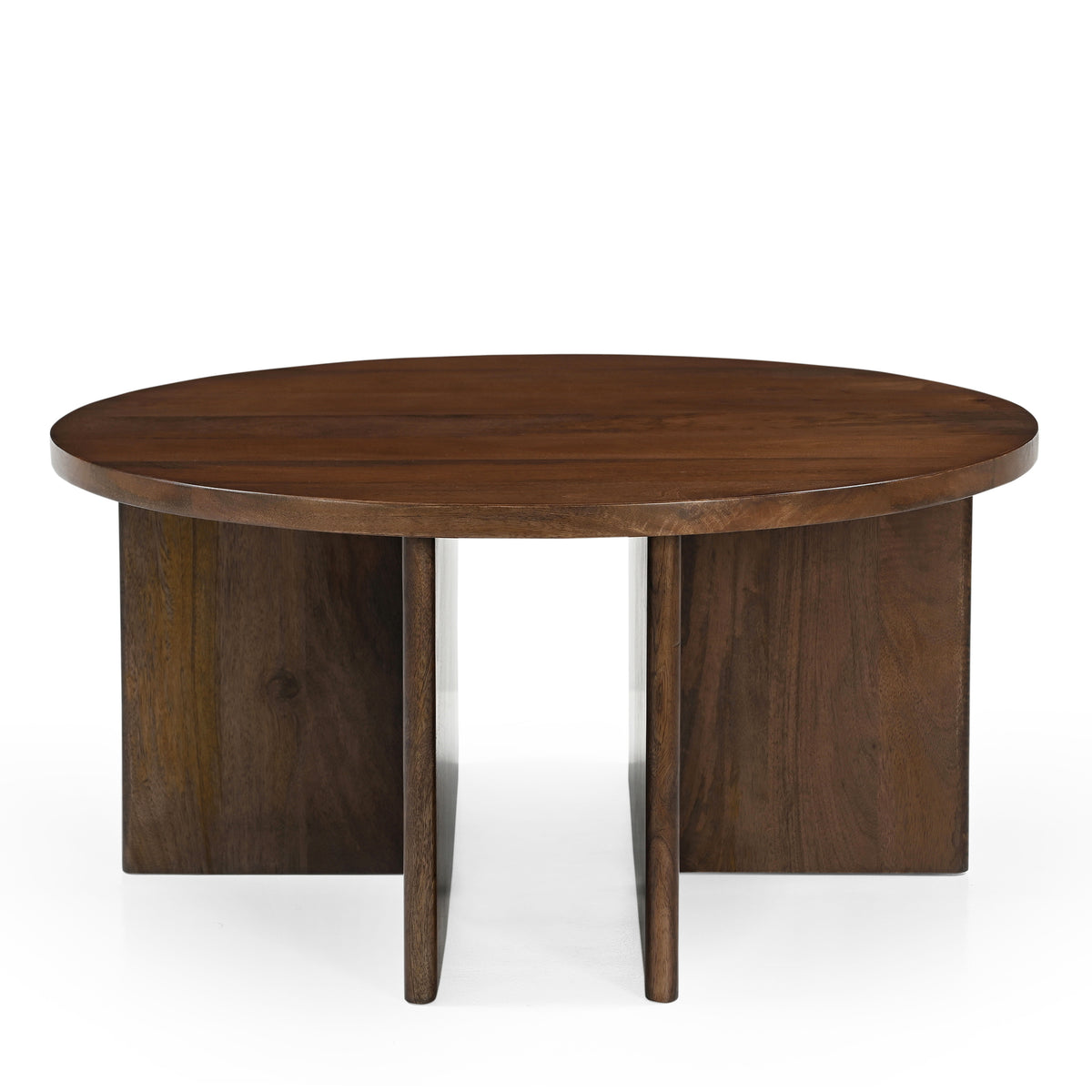 Couchtisch Jade 80cm aus Massivholz - Braun-Couchtische-Benoa-le canapé