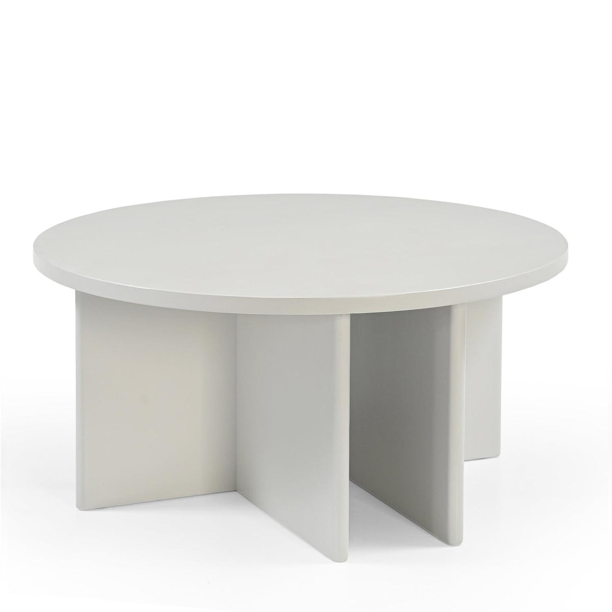Couchtisch Jade 80cm aus Massivholz - Cremeweiß-Couchtische-Benoa-le canapé