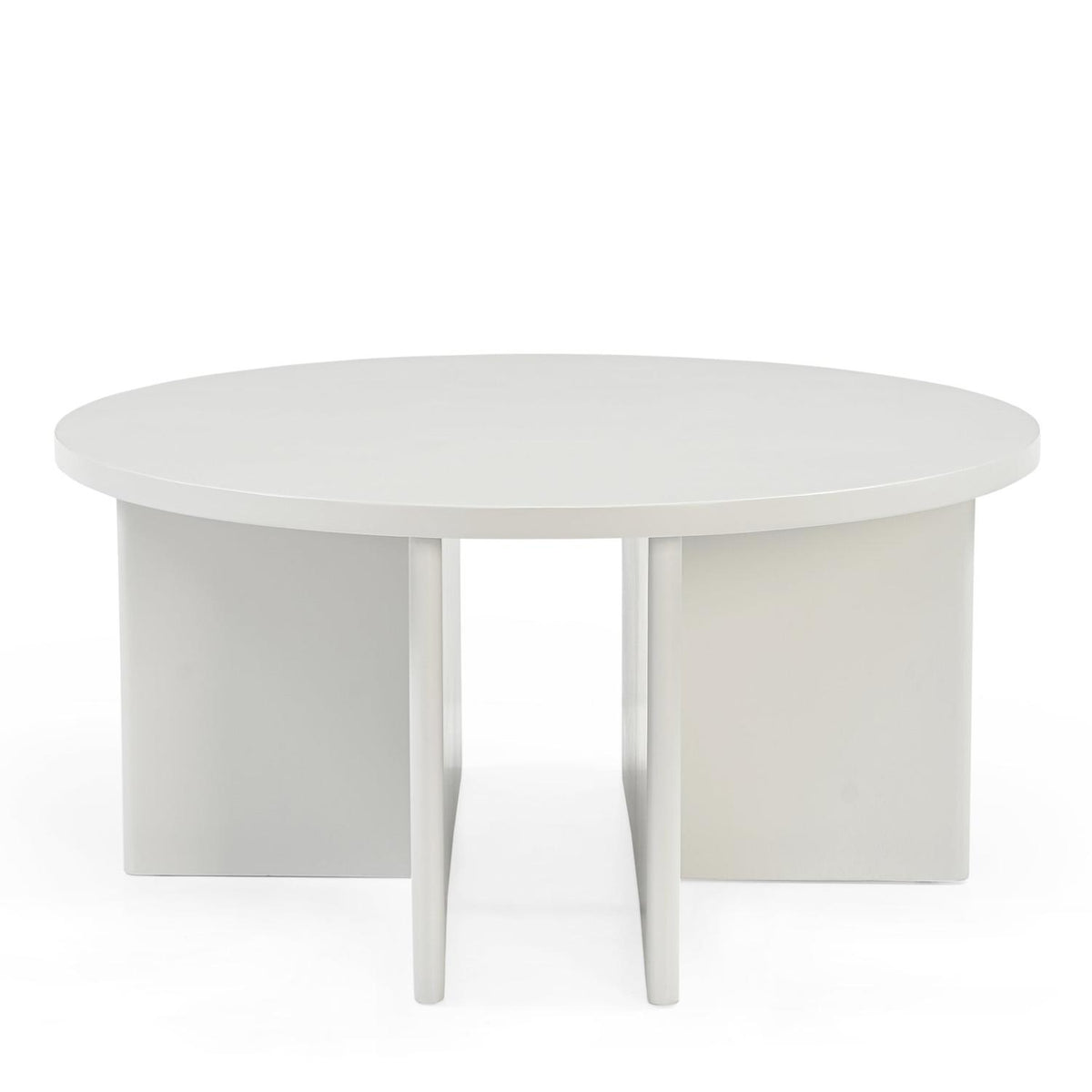 Couchtisch Jade 80cm aus Massivholz - Cremeweiß-Couchtische-Benoa-le canapé