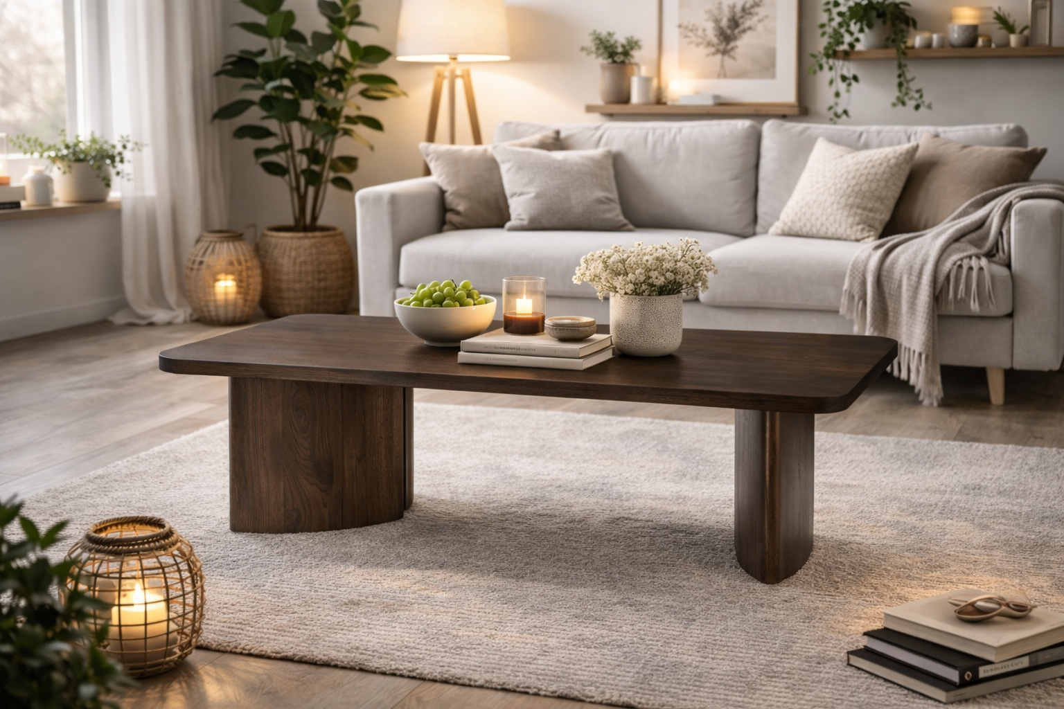 Couchtisch Jade aus Mangoholz 130cm - Dunkelbraun-Couchtische-Benoa-le canapé