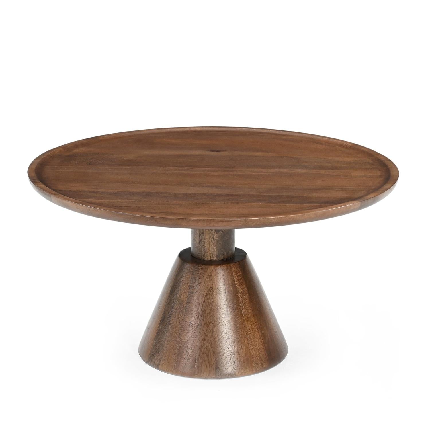 Couchtisch Jade aus Mangoholz Ø75cm - Dunkelbraun-Couchtische-Benoa-le canapé