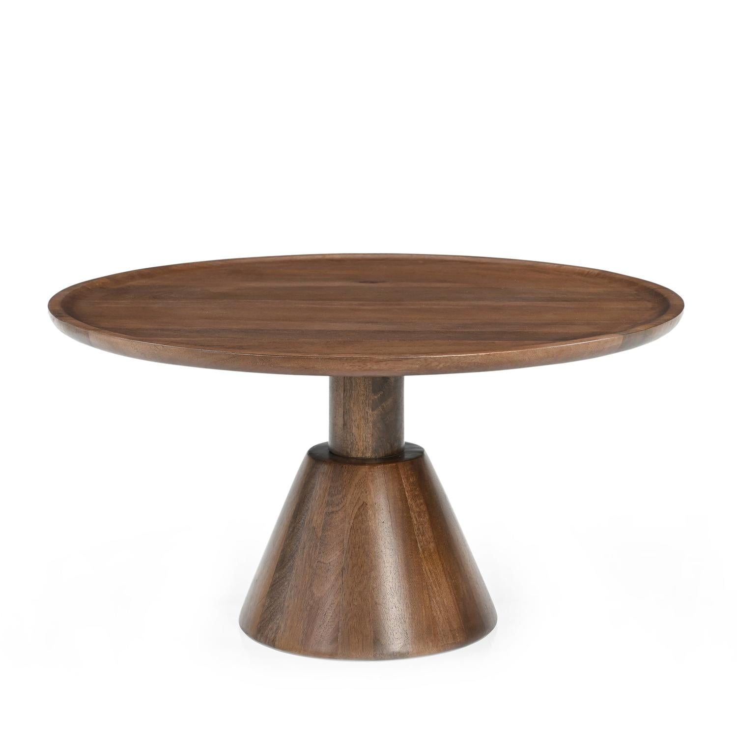 Couchtisch Jade aus Mangoholz Ø75cm - Dunkelbraun-Couchtische-Benoa-le canapé