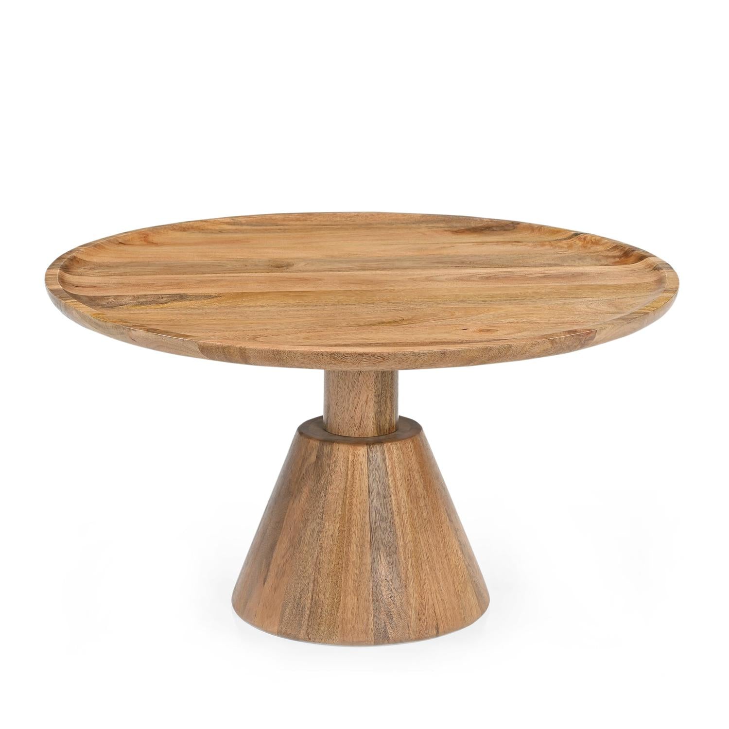 Couchtisch Jade aus Mangoholz Ø75cm - Hellbraun-Couchtische-Benoa-le canapé