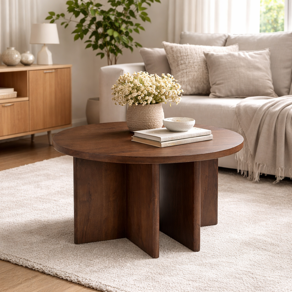 Couchtisch Jade Ø60cm - Dunkelbraun-Couchtische-Benoa-le canapé