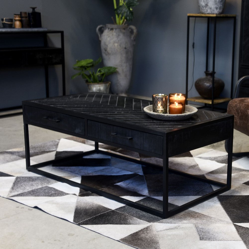 Couchtisch Jax aus Mangoholz 120cm - Schwarz-Couchtische-Benoa-le canapé