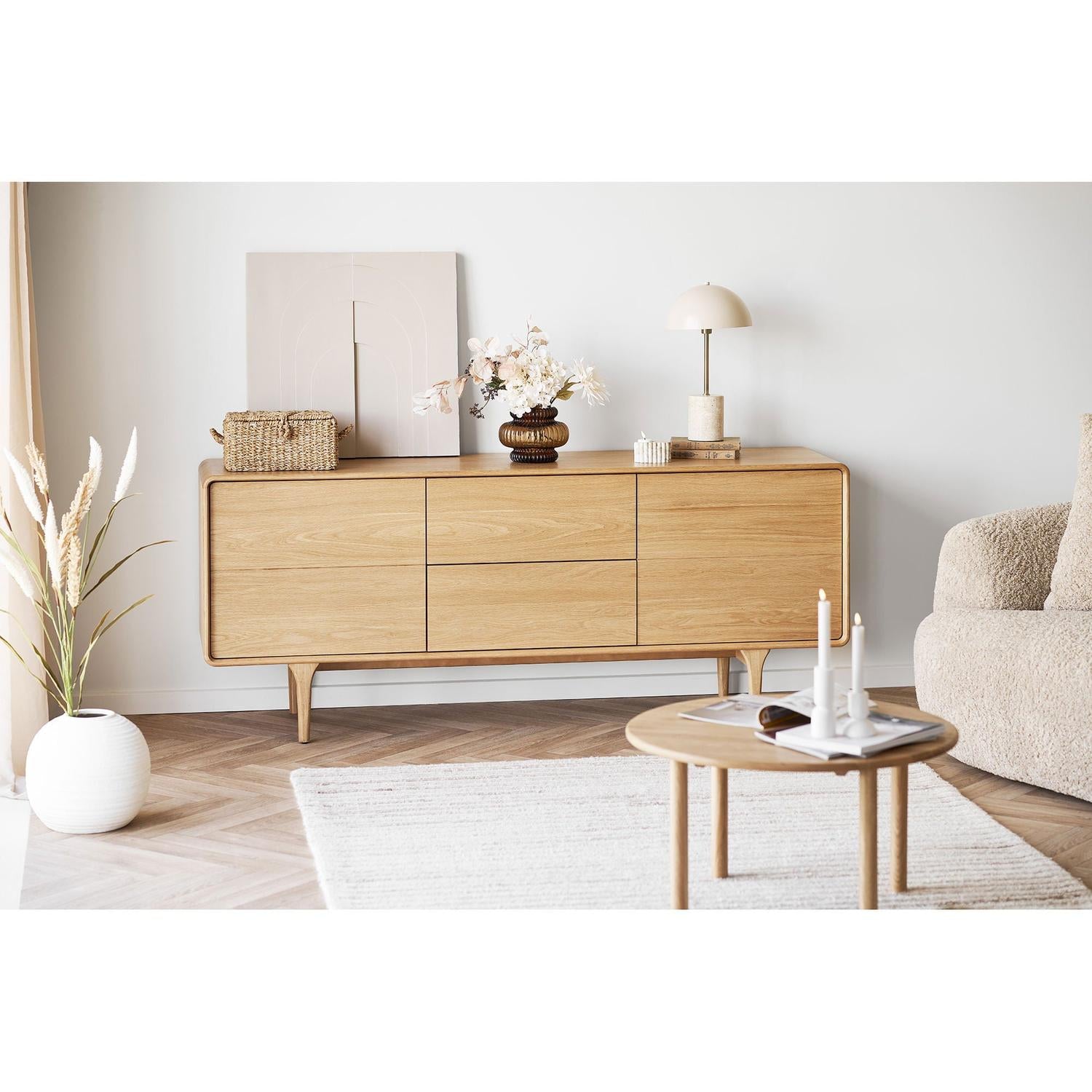 Couchtisch Jena aus Eichenholz Ø70cm - Hellbraun-Couchtische-House Nordic-le canapé