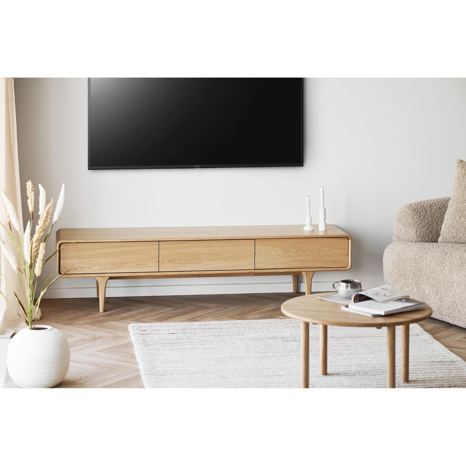 Couchtisch Jena aus Eichenholz Ø70cm - Hellbraun-Couchtische-House Nordic-le canapé