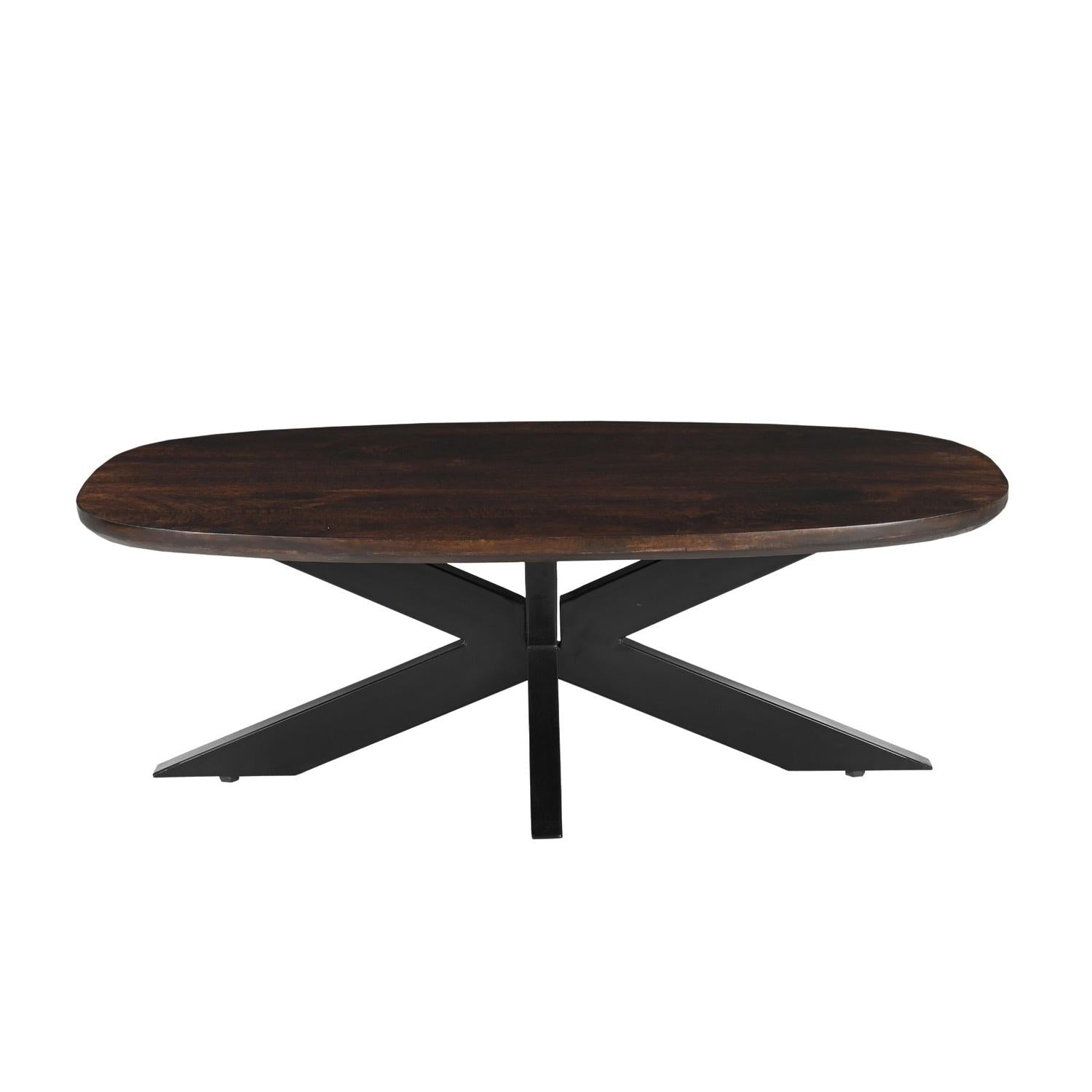 Couchtisch Jesper aus Mangoholz 120cm - Dunkelbraun-Couchtische-Livingfurn-le canapé