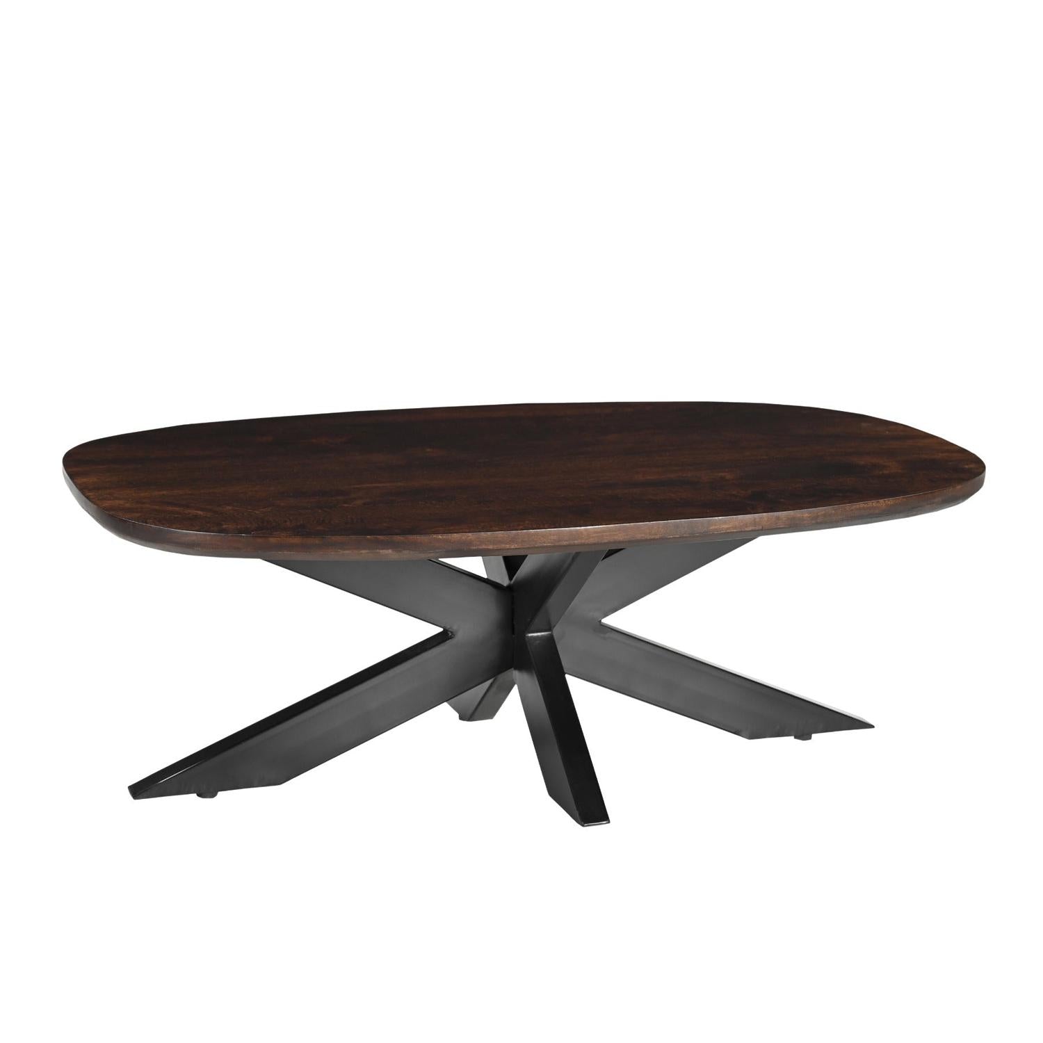 Couchtisch Jesper aus Mangoholz 120cm - Dunkelbraun-Couchtische-Livingfurn-le canapé