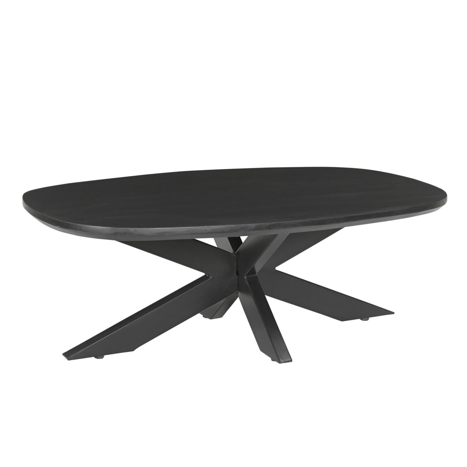 Couchtisch Jesper aus Mangoholz 120cm - Schwarz-Couchtische-Livingfurn-le canapé