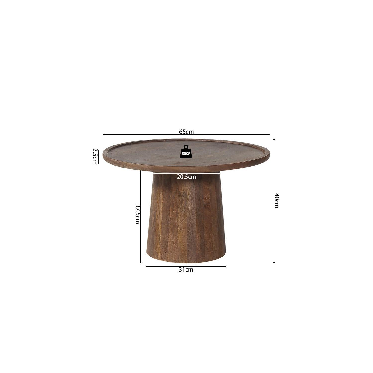 Couchtisch Jules Ø65cm - Braun-Couchtisch-Rousseau-le canapé