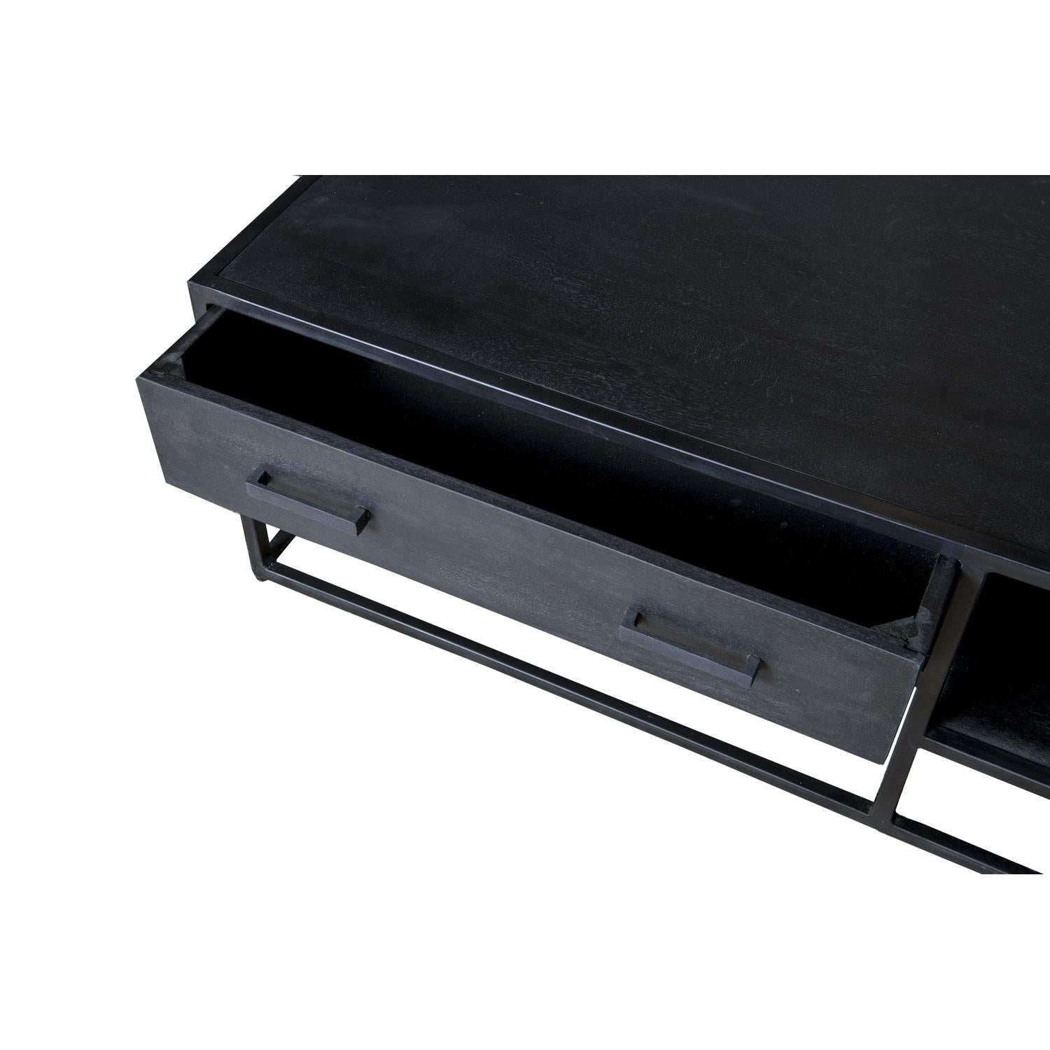 Couchtisch Kala aus Mangoholz 120*70cm - Schwarz-Couchtisch-Livingfurn-le canapé