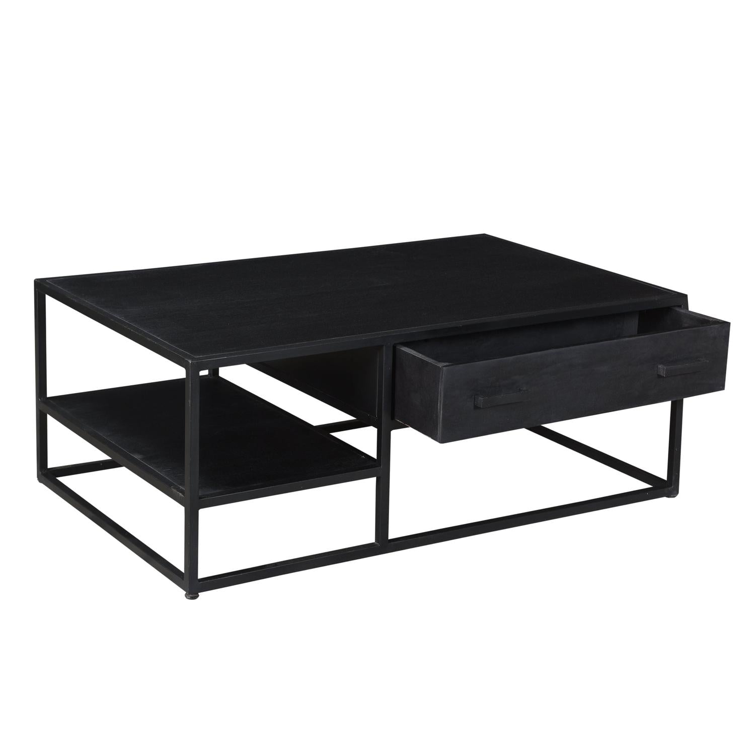 Couchtisch Kala aus Mangoholz 120*70cm - Schwarz-Couchtische-Livingfurn-le canapé