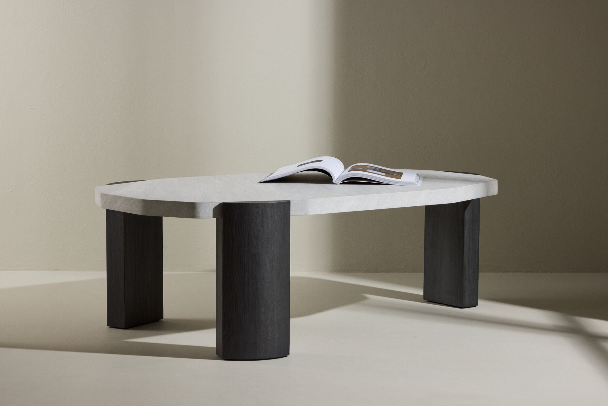 Couchtisch Kres 125cm - Hellgrau-Couchtische-Venture Home-le canapé