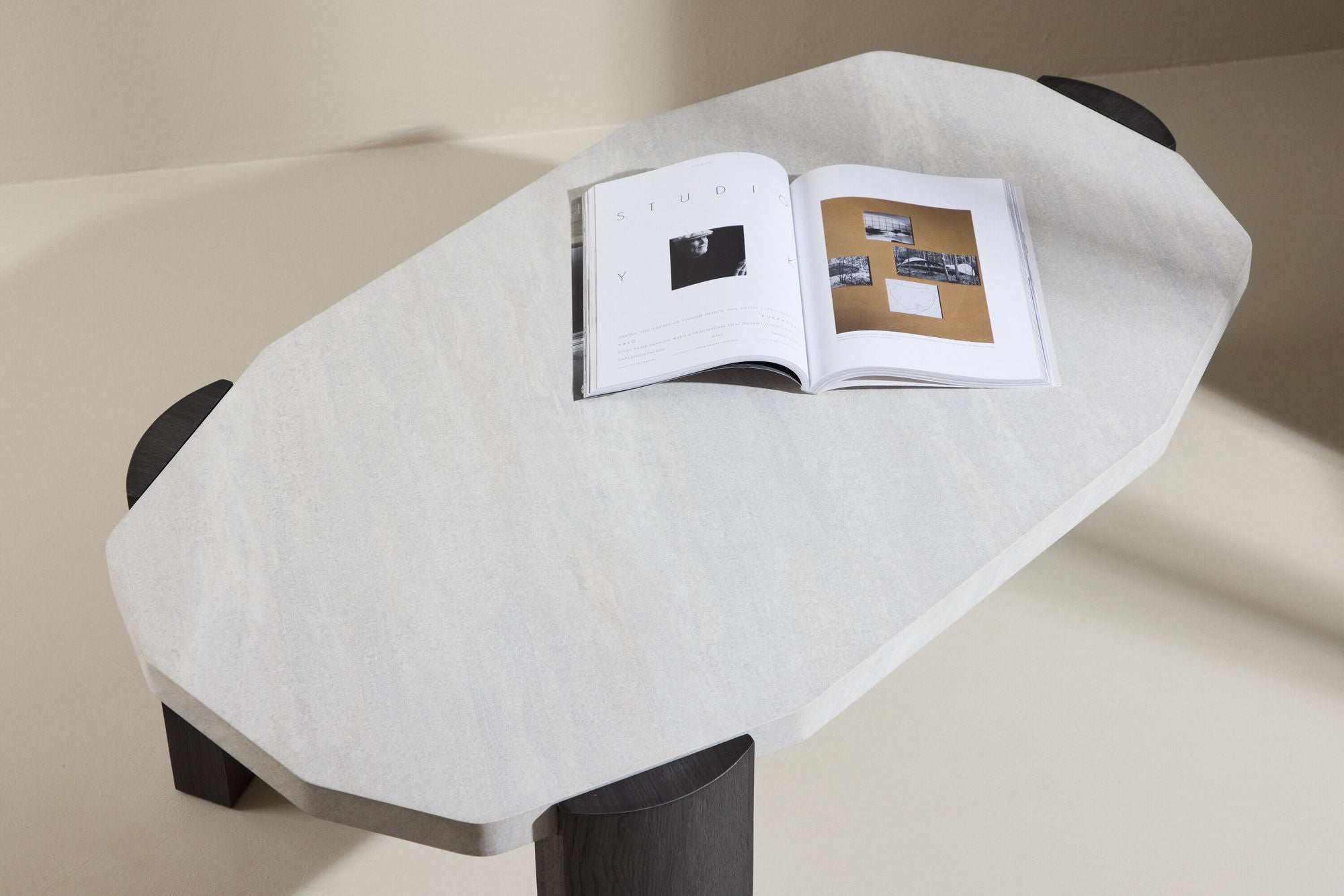 Couchtisch Kres 125cm - Hellgrau-Couchtische-Venture Home-le canapé