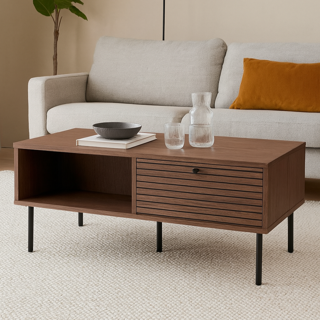 Couchtisch Kyoto 100cm - Dunkelbraun-Couchtisch-House Nordic-le canapé