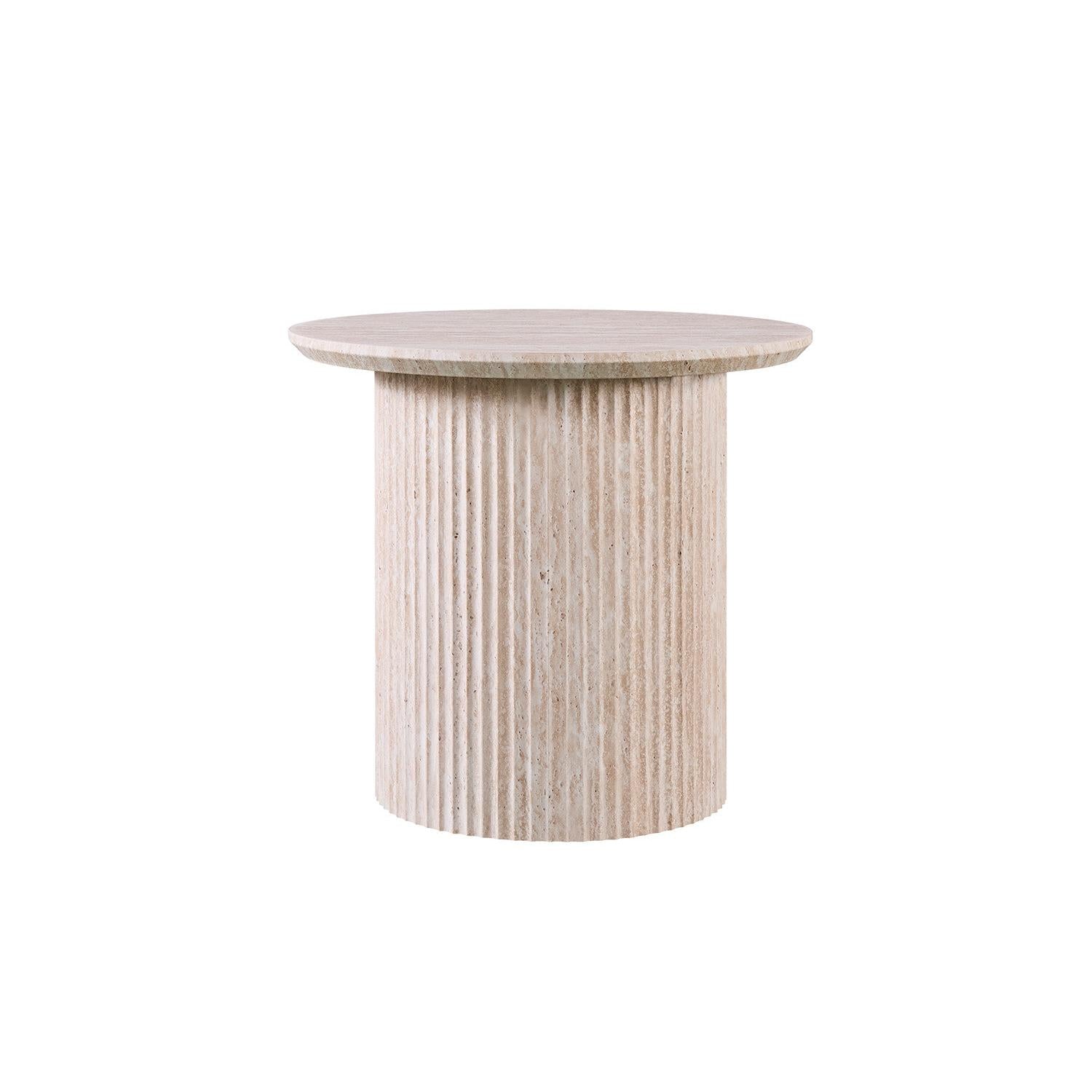Couchtisch Lagos Ø50cm - Keramik Travertin Optik-Couchtisch-Rousseau-le canapé