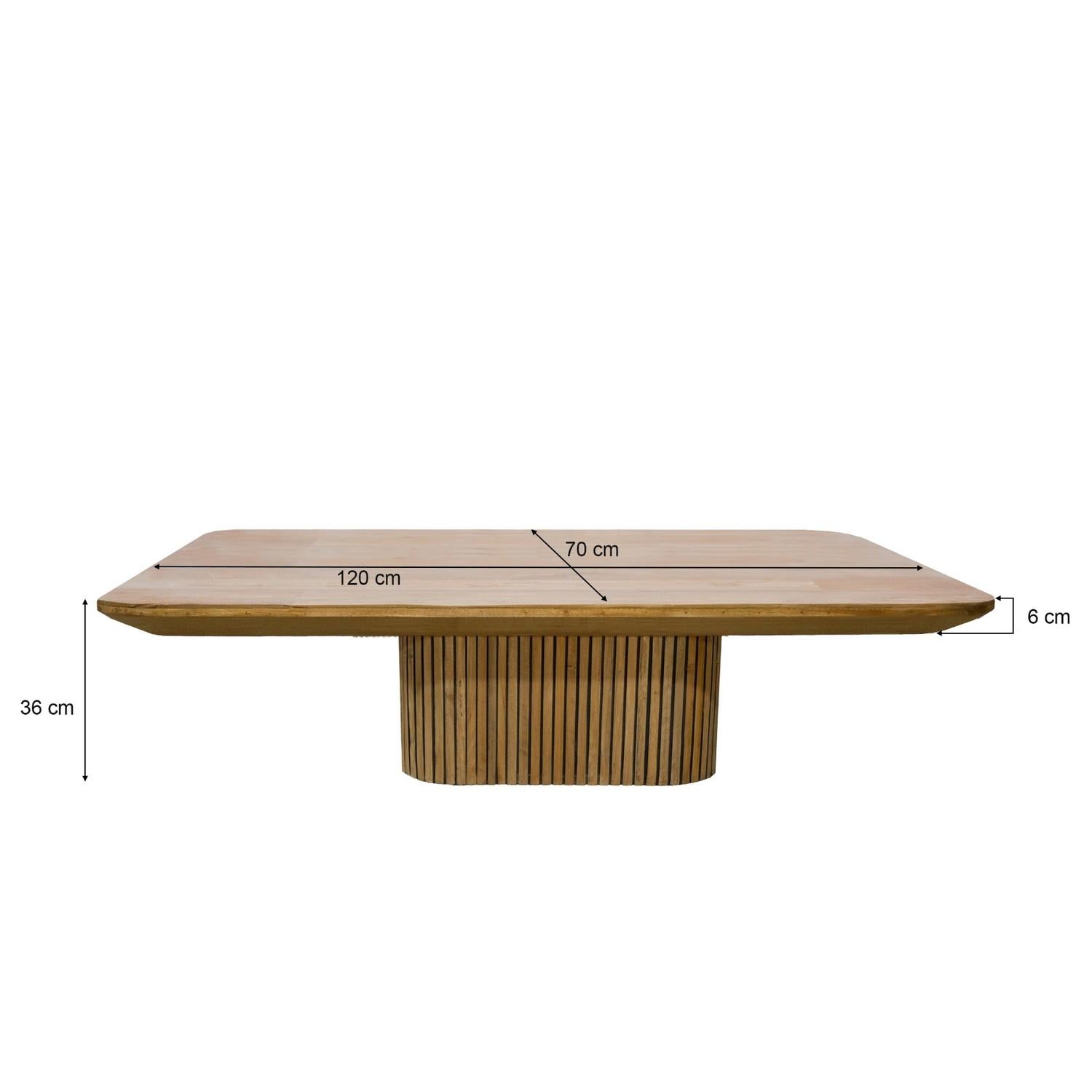 Couchtisch Lausanne aus Teakholz 120*70cm - Hellbraun-Couchtisch-Livingfurn-le canapé