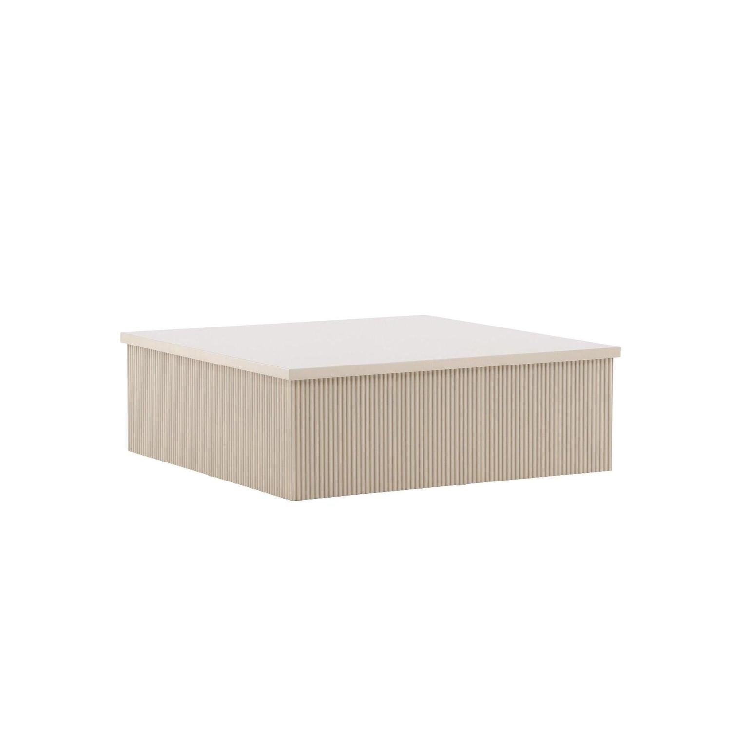Couchtisch Lenox 90*90cm - Beige-Couchtische-Venture Home-le canapé