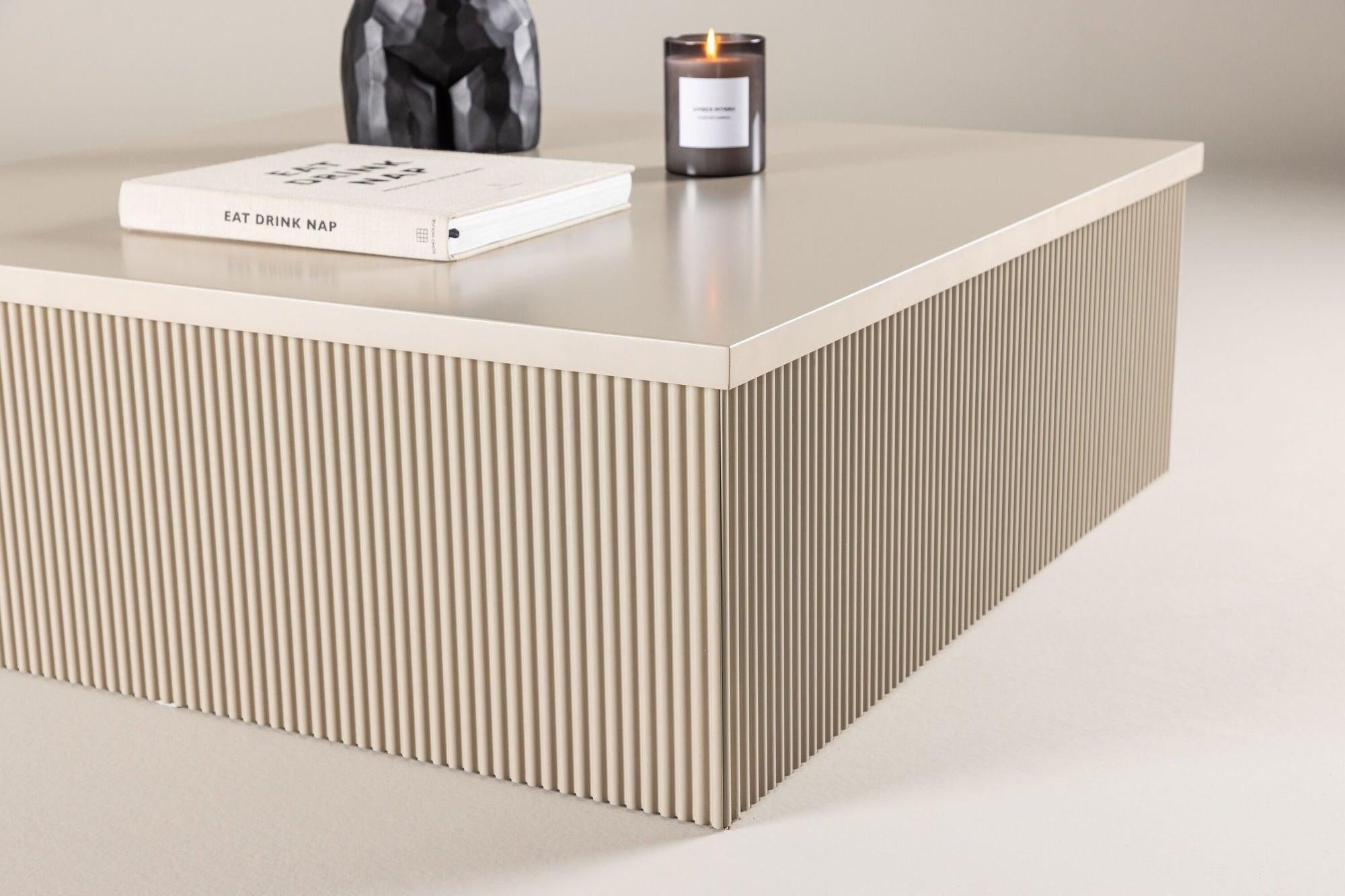 Couchtisch Lenox 90cm - Beige-Couchtisch-Venture Home-le canapé