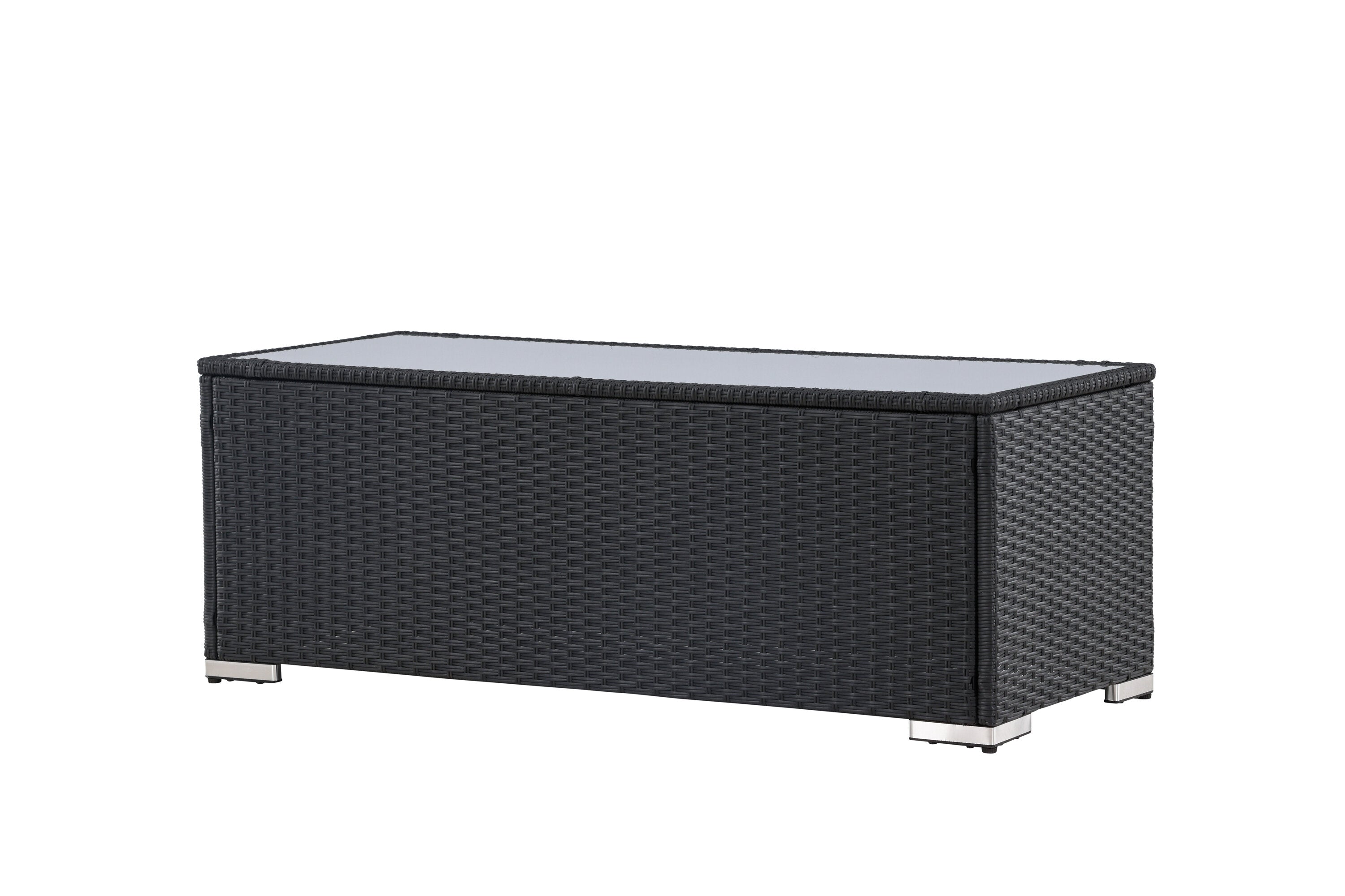 Couchtisch London 120cm aus Polyrattan - Schwarz-Loungetische-Venture Home-le canapé