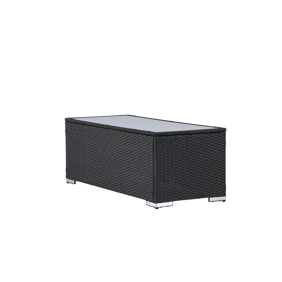 Couchtisch London 120cm aus Polyrattan - Schwarz-Loungetische-Venture Home-le canapé