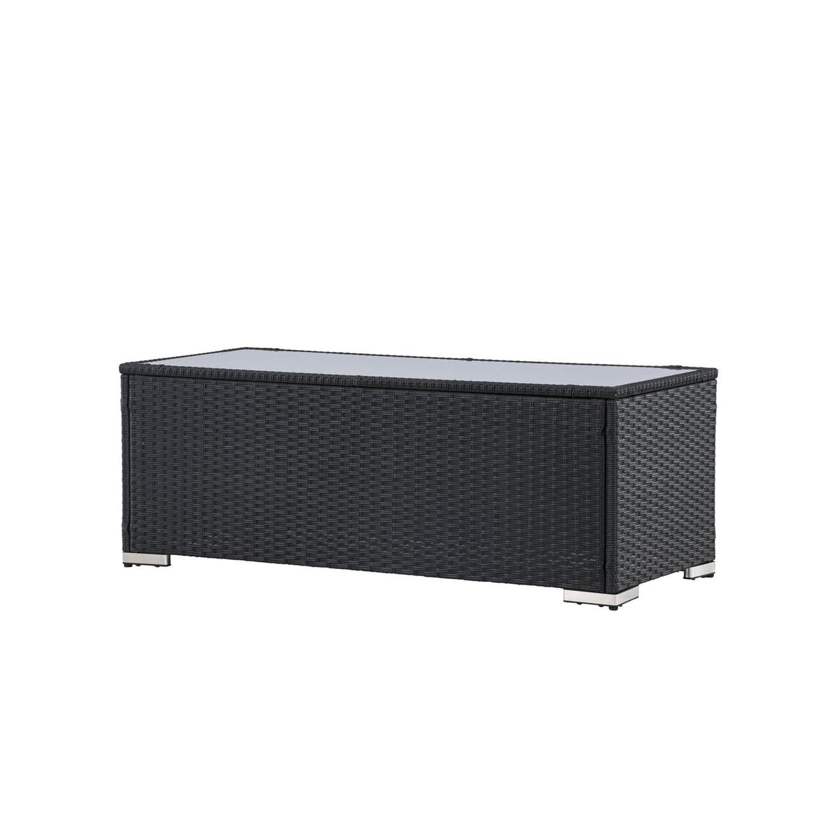 Couchtisch London 120cm aus Polyrattan - Schwarz-Loungetische-Venture Home-le canapé