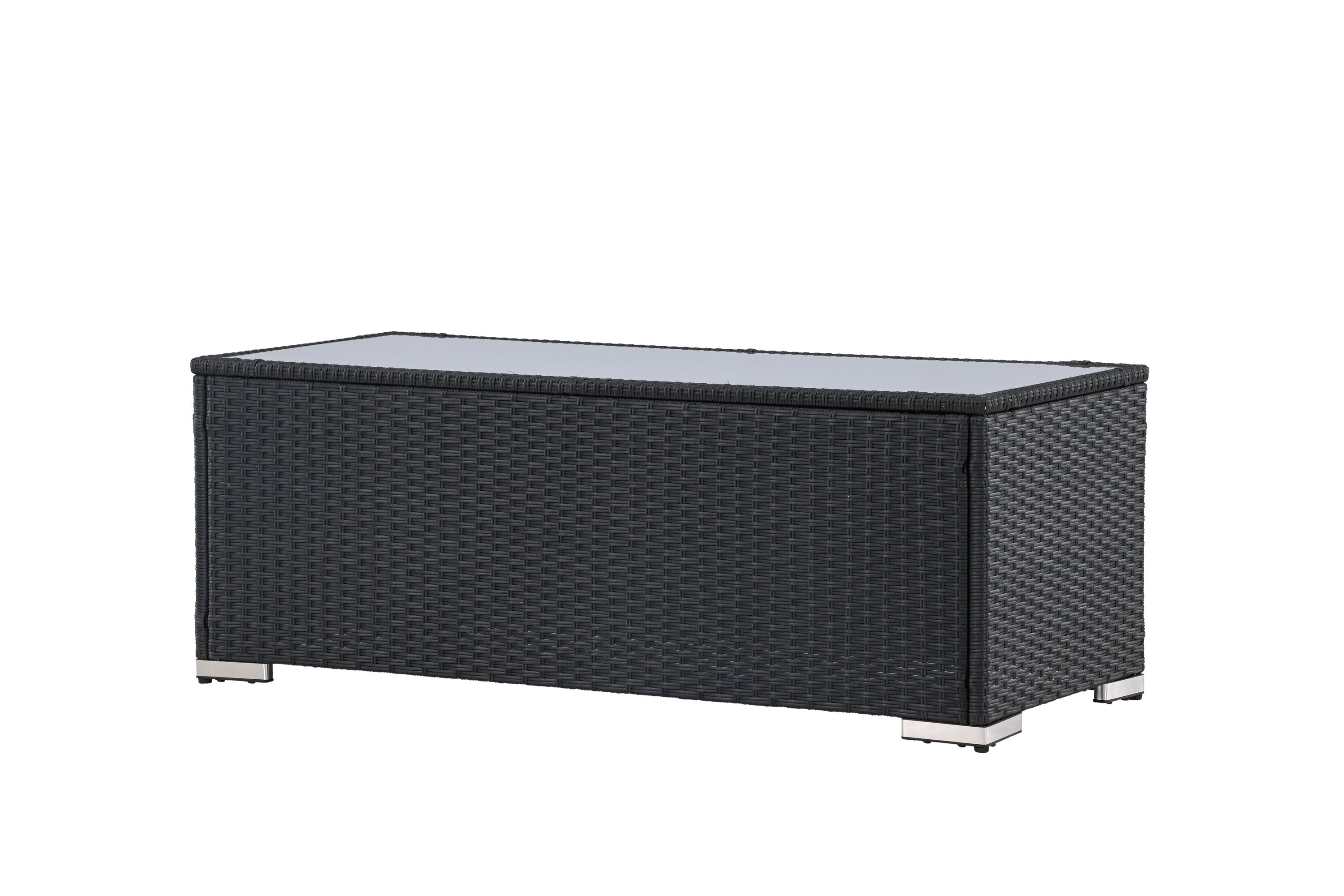 Couchtisch London 120cm aus Polyrattan - Schwarz-Loungetische-Venture Home-le canapé