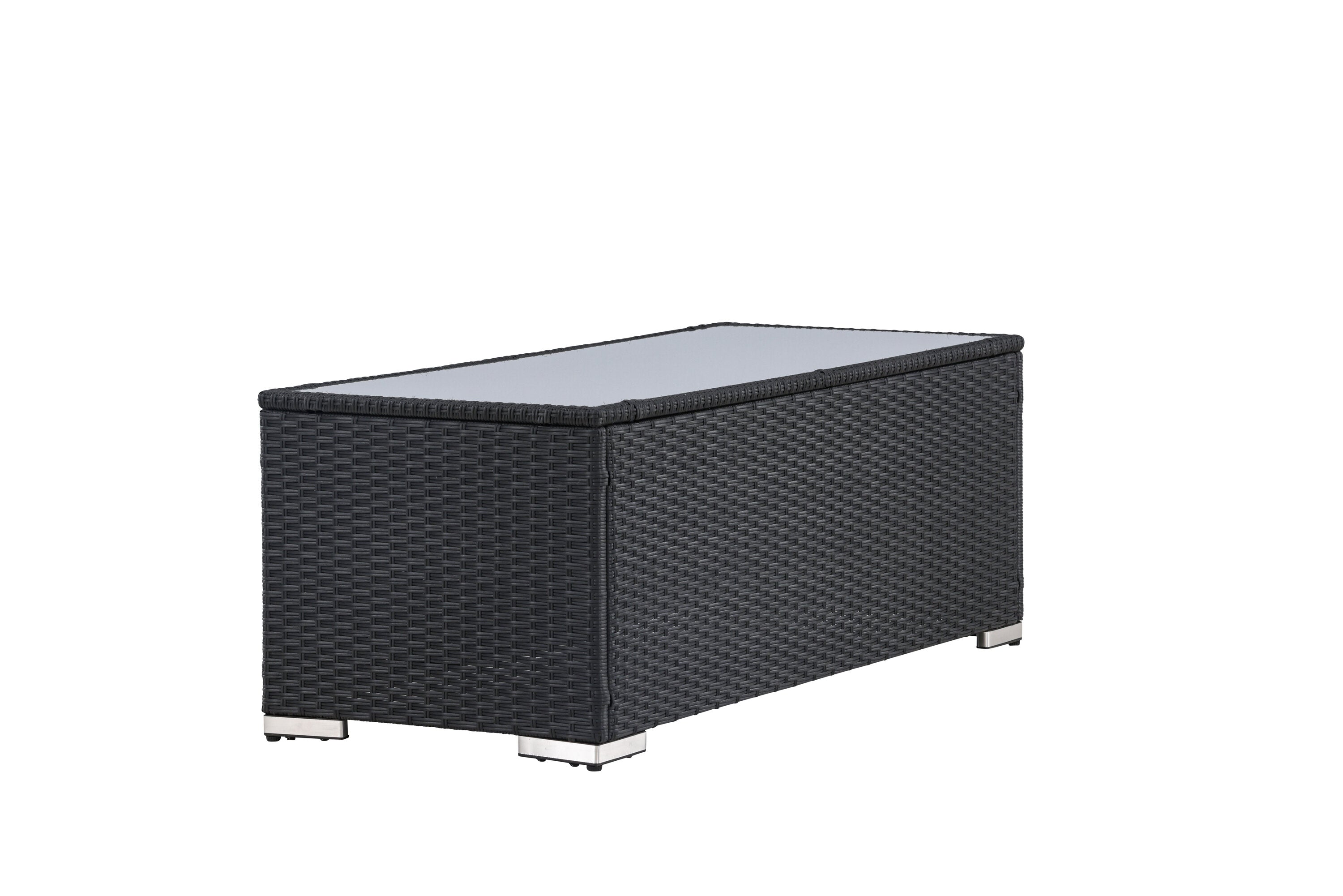Couchtisch London 120cm aus Polyrattan - Schwarz-Loungetische-Venture Home-le canapé