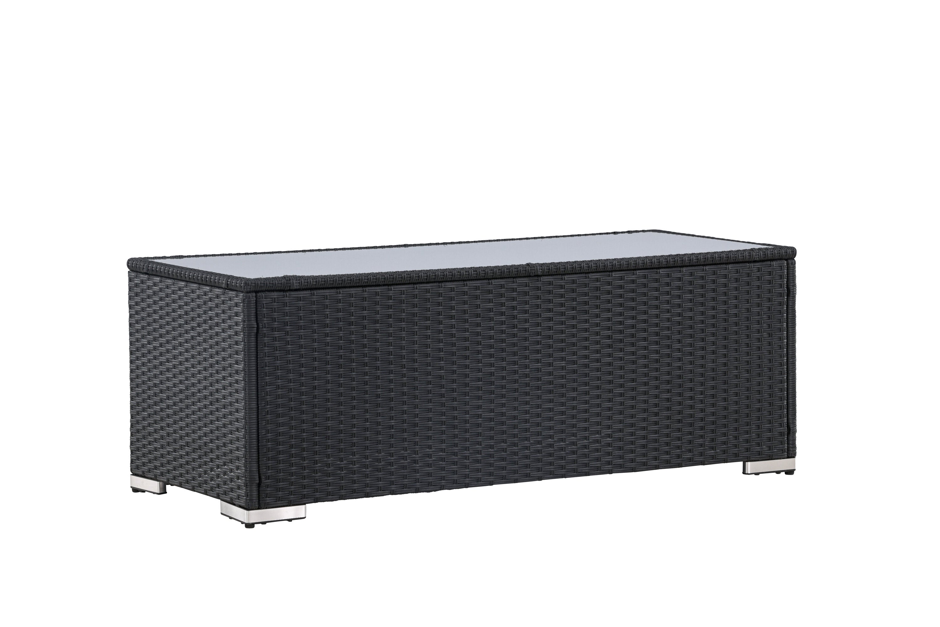 Couchtisch London 120cm aus Polyrattan - Schwarz-Loungetische-Venture Home-le canapé