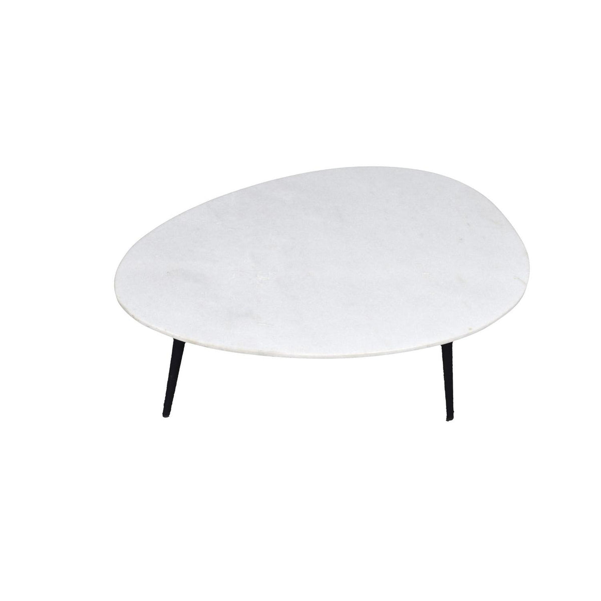Couchtisch Luca Ø70cm aus Stein - Weiß-Couchtische-Livingfurn-le canapé