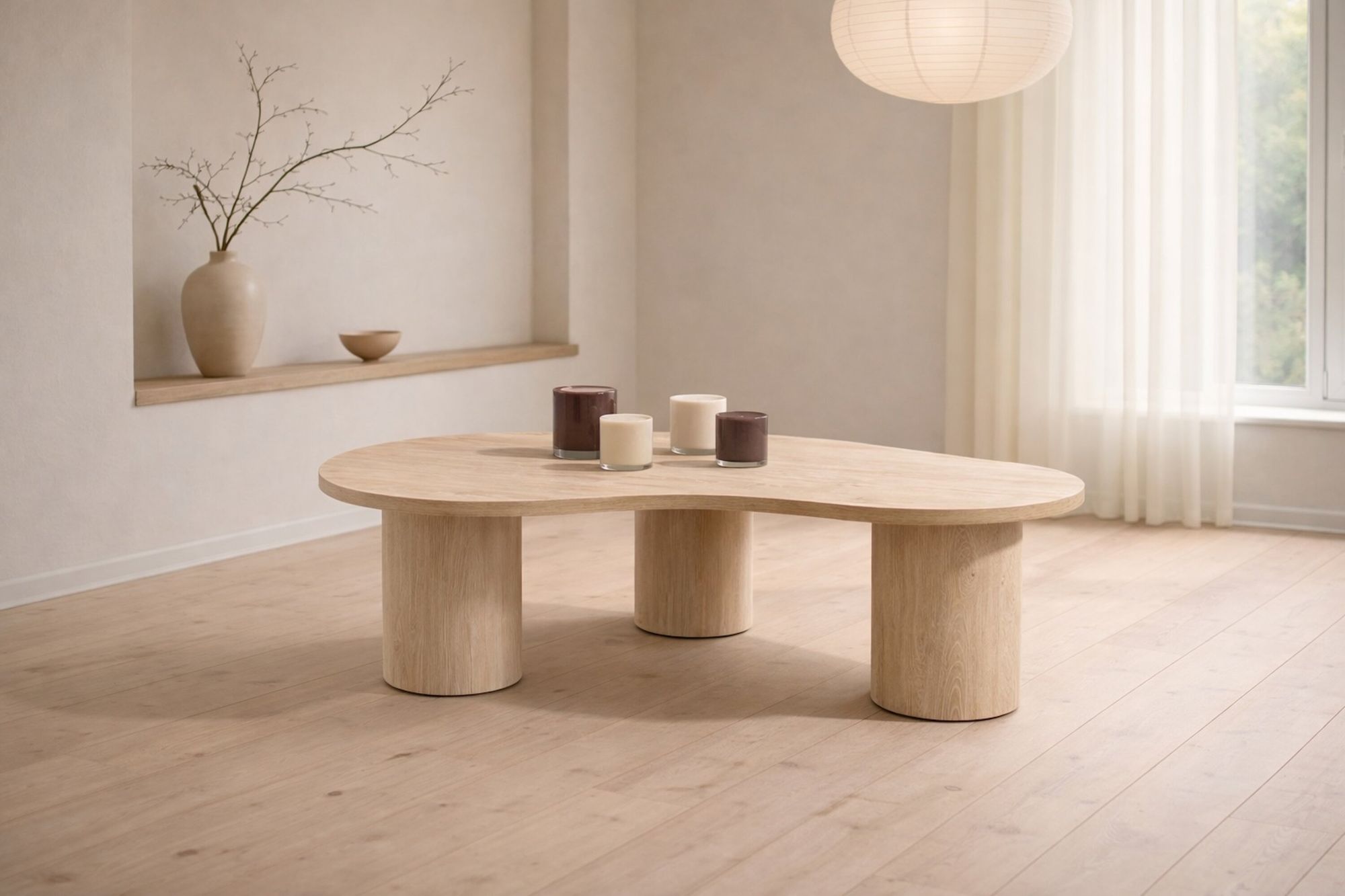 Couchtisch Megg 130cm - Hellbraun-Couchtische-Venture Home-le canapé