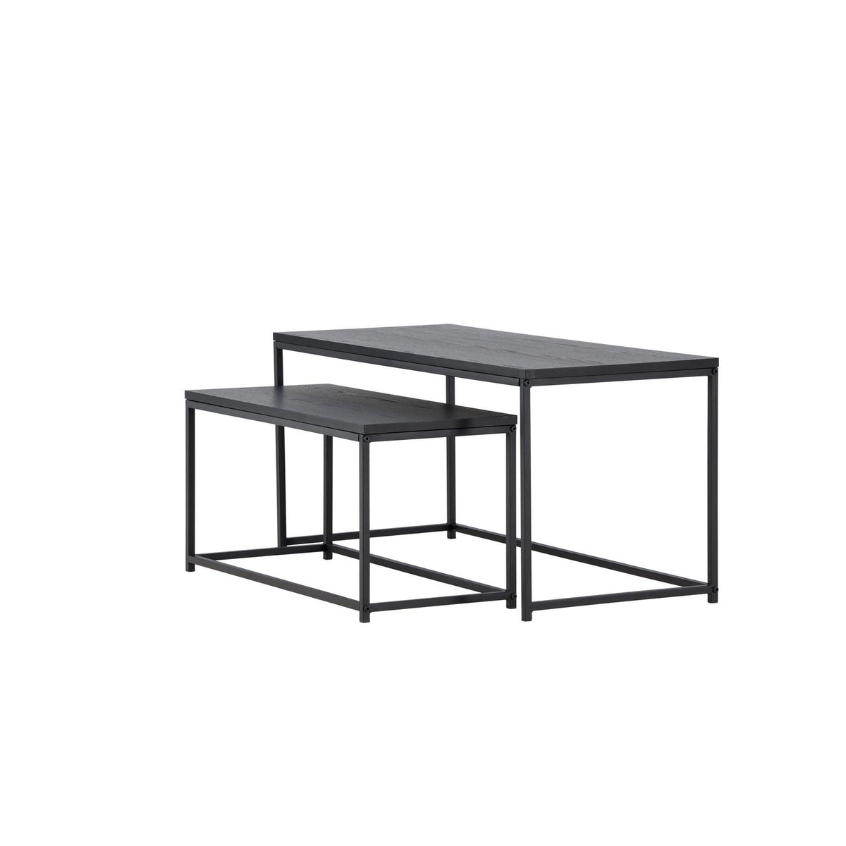 Couchtisch Metall 100cm mit Metallbeinen - Schwarz-Couchtische-Venture Home-le canapé