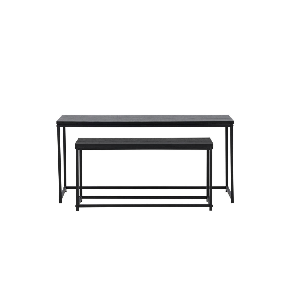 Couchtisch Metall 100cm mit Metallbeinen - Schwarz-Couchtische-Venture Home-le canapé