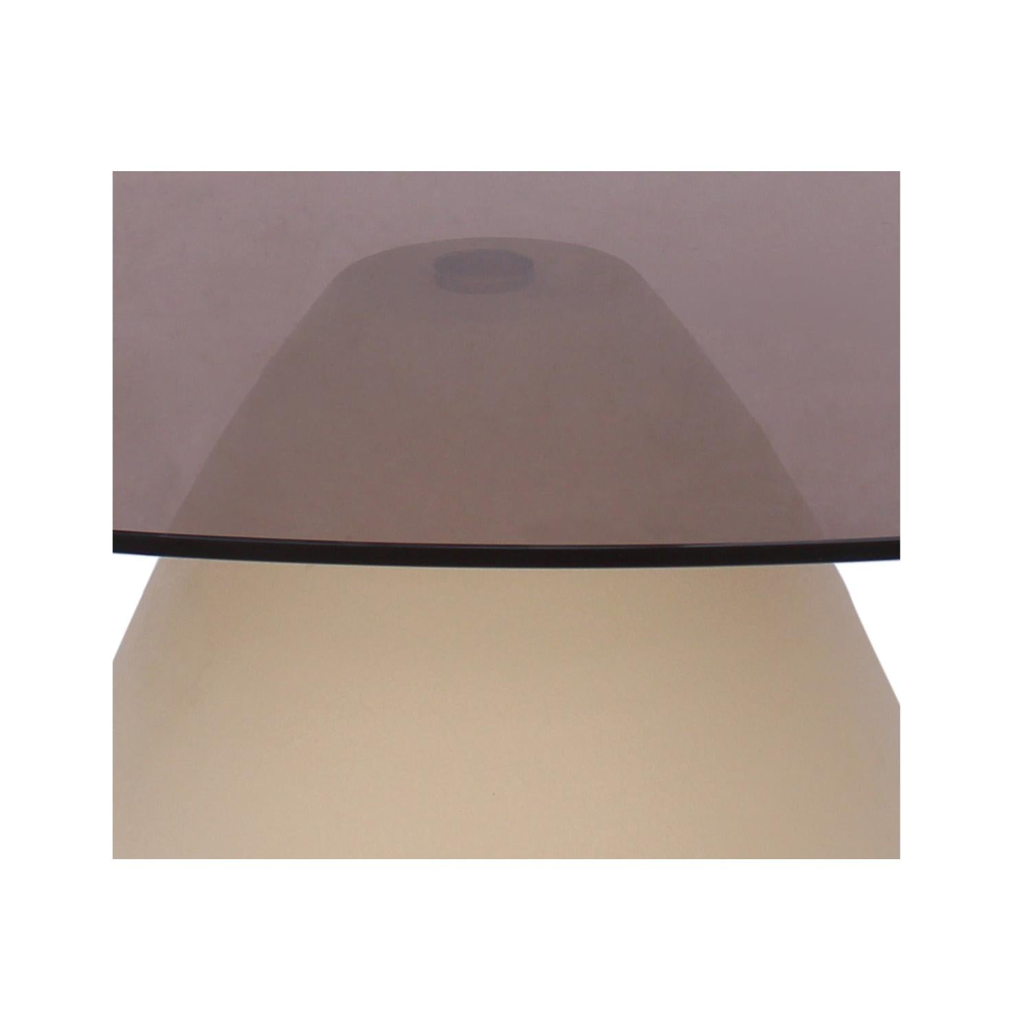 Couchtisch Mylon mit Rauchglasplatte 110cm - Beige-Couchtische-Livingfurn-le canapé