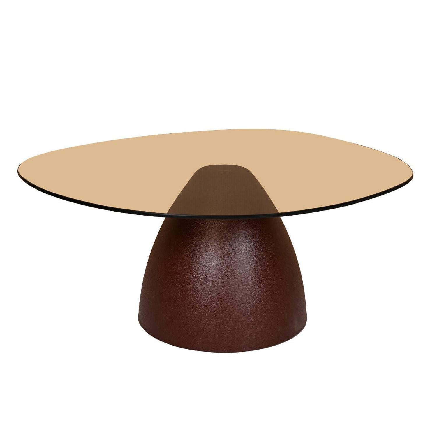Couchtisch Mylon mit Rauchglasplatte 86cm - Bordeaux-Couchtische-Livingfurn-le canapé