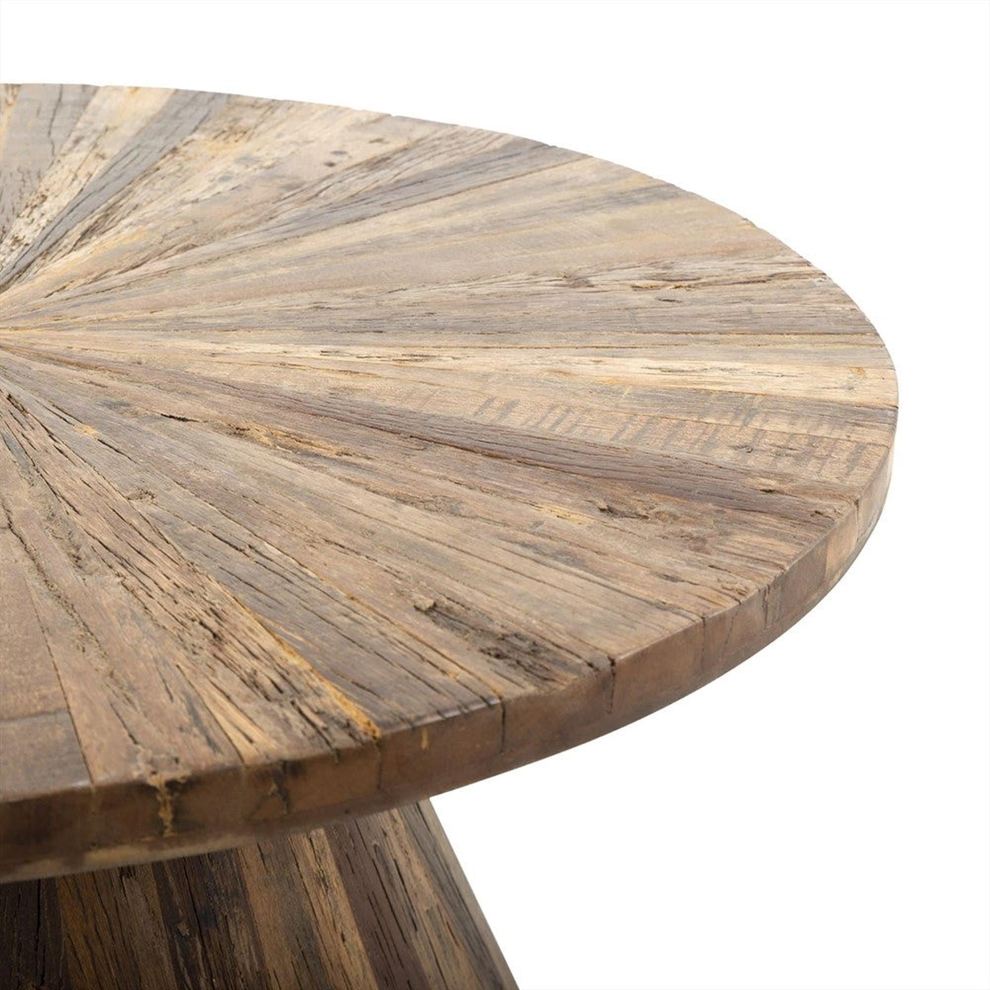 Couchtisch Nadia Ø75cm aus Teakholz - Braun-Couchtische-Benoa-le canapé