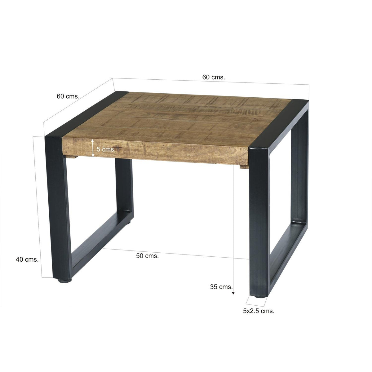 Couchtisch Nairobi Ø60cm aus Massivholz - Braun-Couchtische-Livingfurn-le canapé