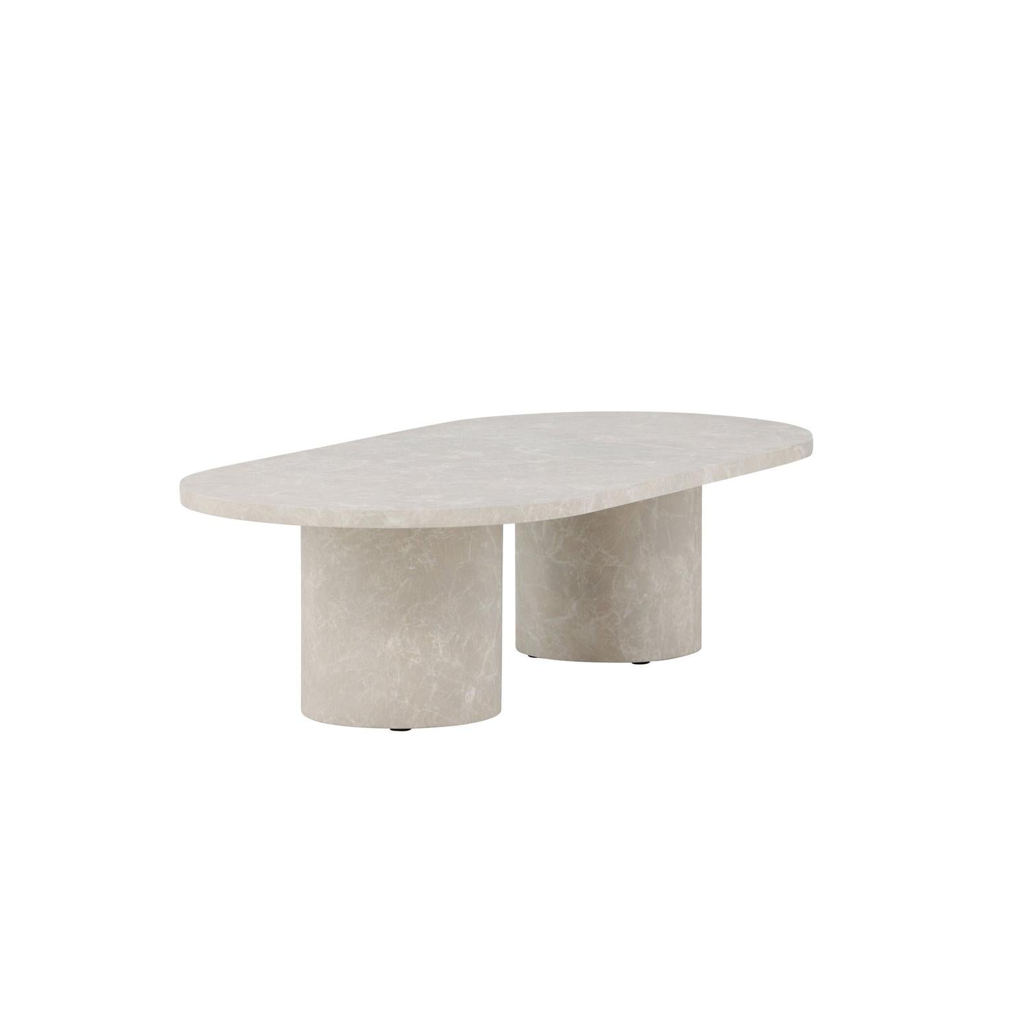 Couchtisch Narvik 120cm - Beige Marmoroptik-Couchtisch-Venture Home-le canapé