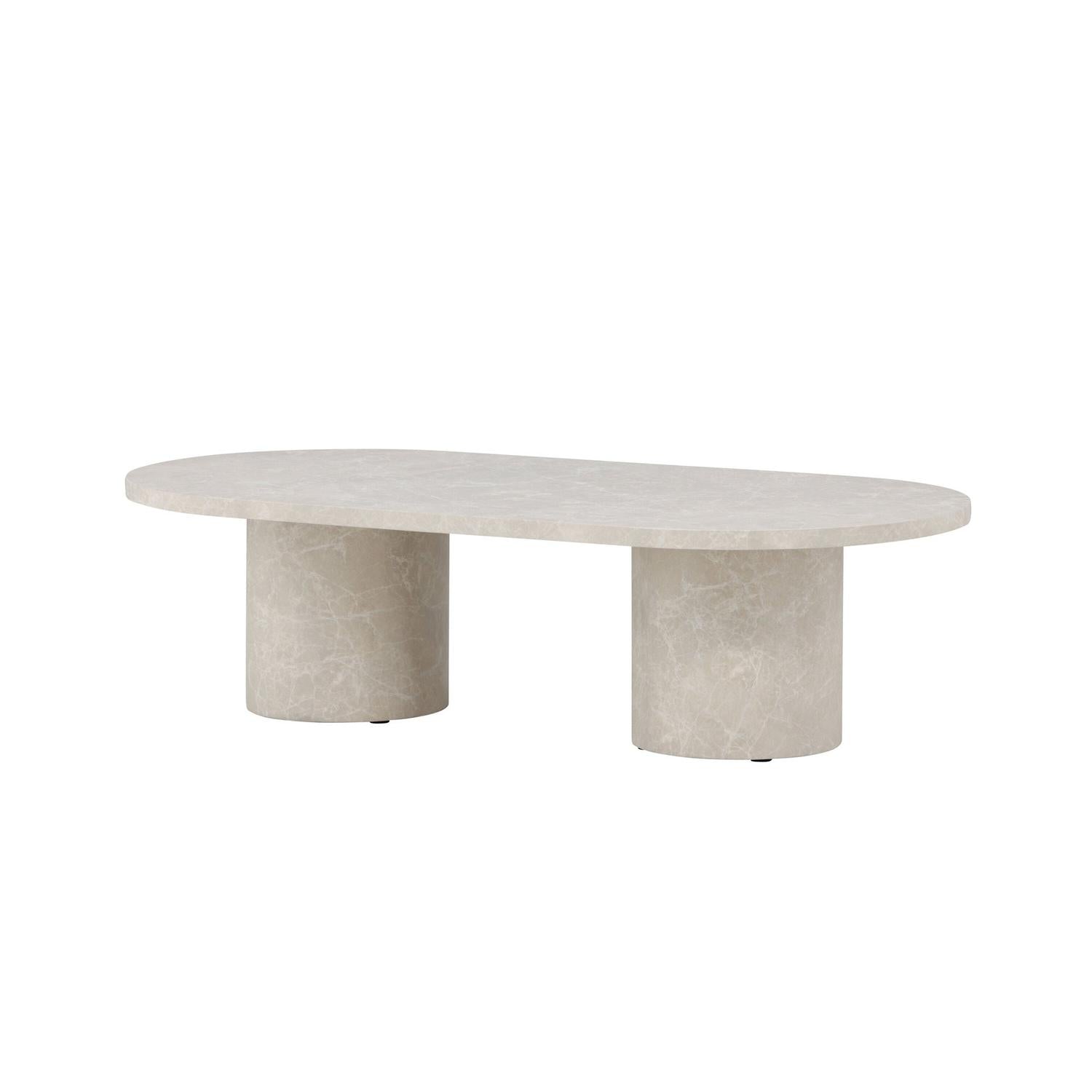Couchtisch Narvik 120cm - Beige Marmoroptik-Couchtische-Venture Home-le canapé